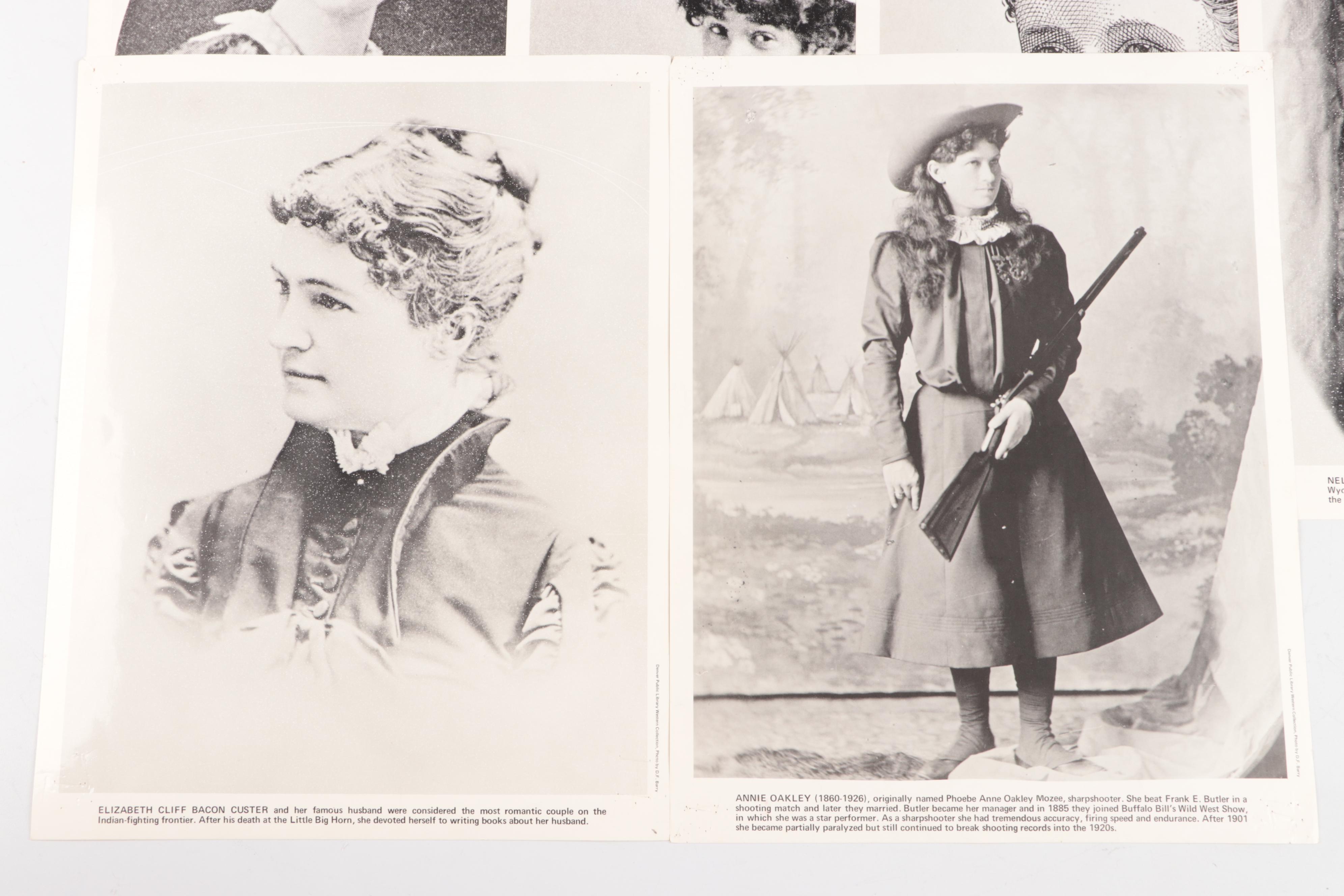 Reproduction Halftone Prints Featuring Annie Oakley and Sacajawea