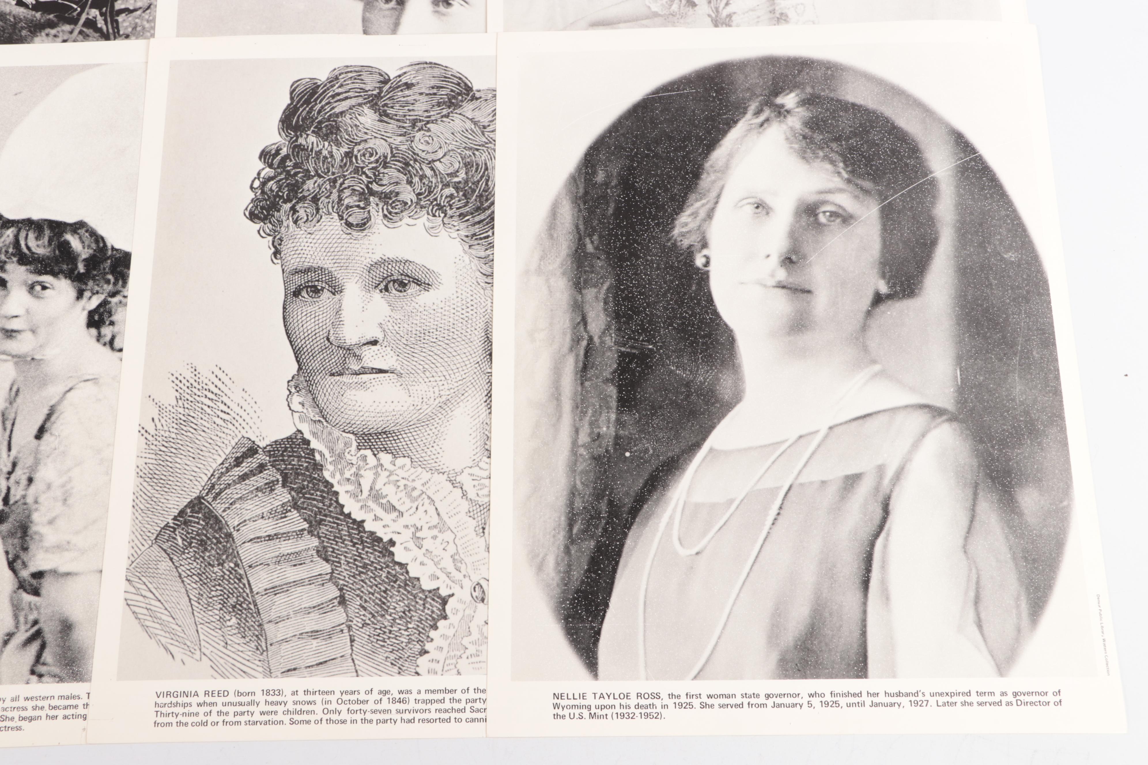 Reproduction Halftone Prints Featuring Annie Oakley and Sacajawea