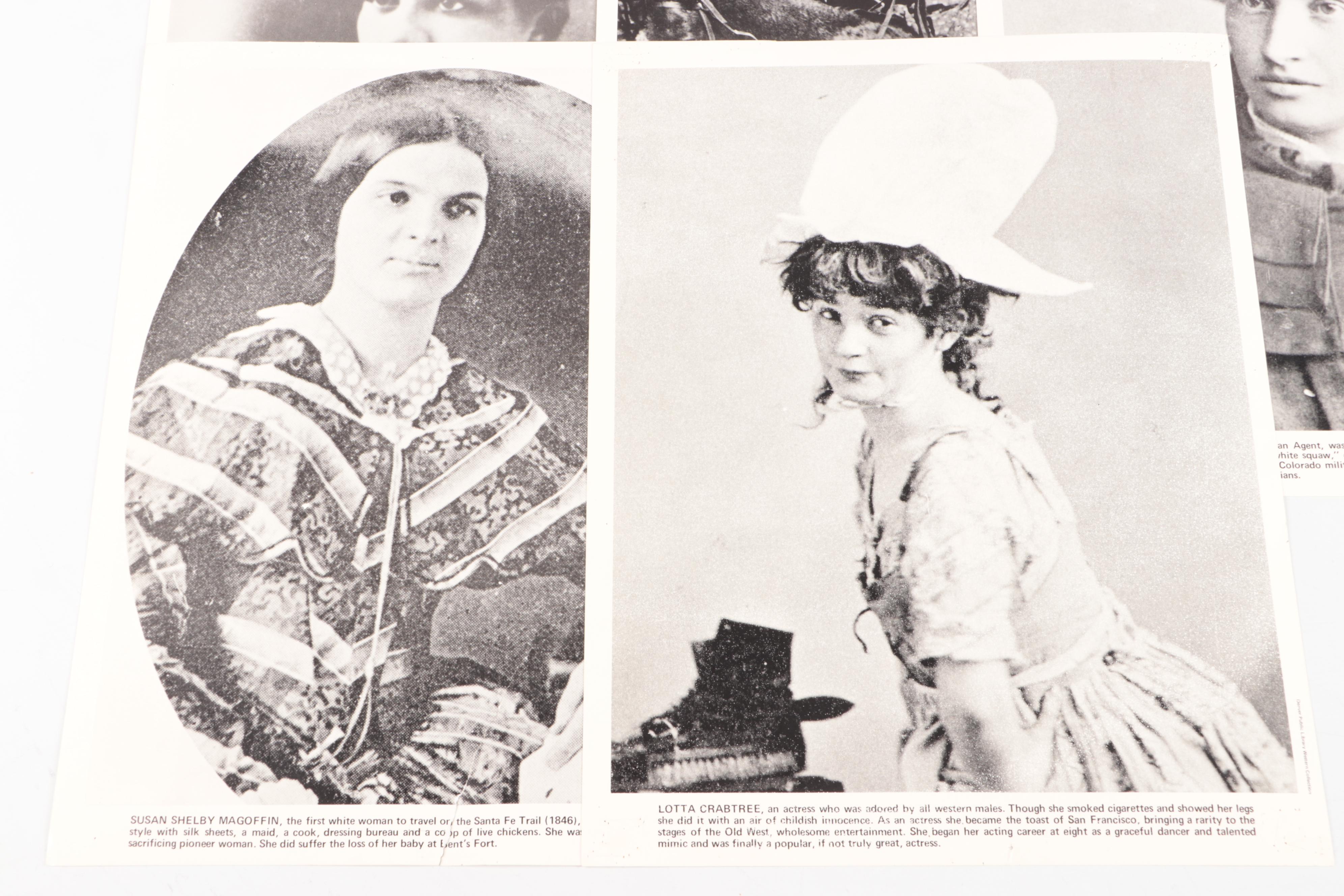 Reproduction Halftone Prints Featuring Annie Oakley and Sacajawea