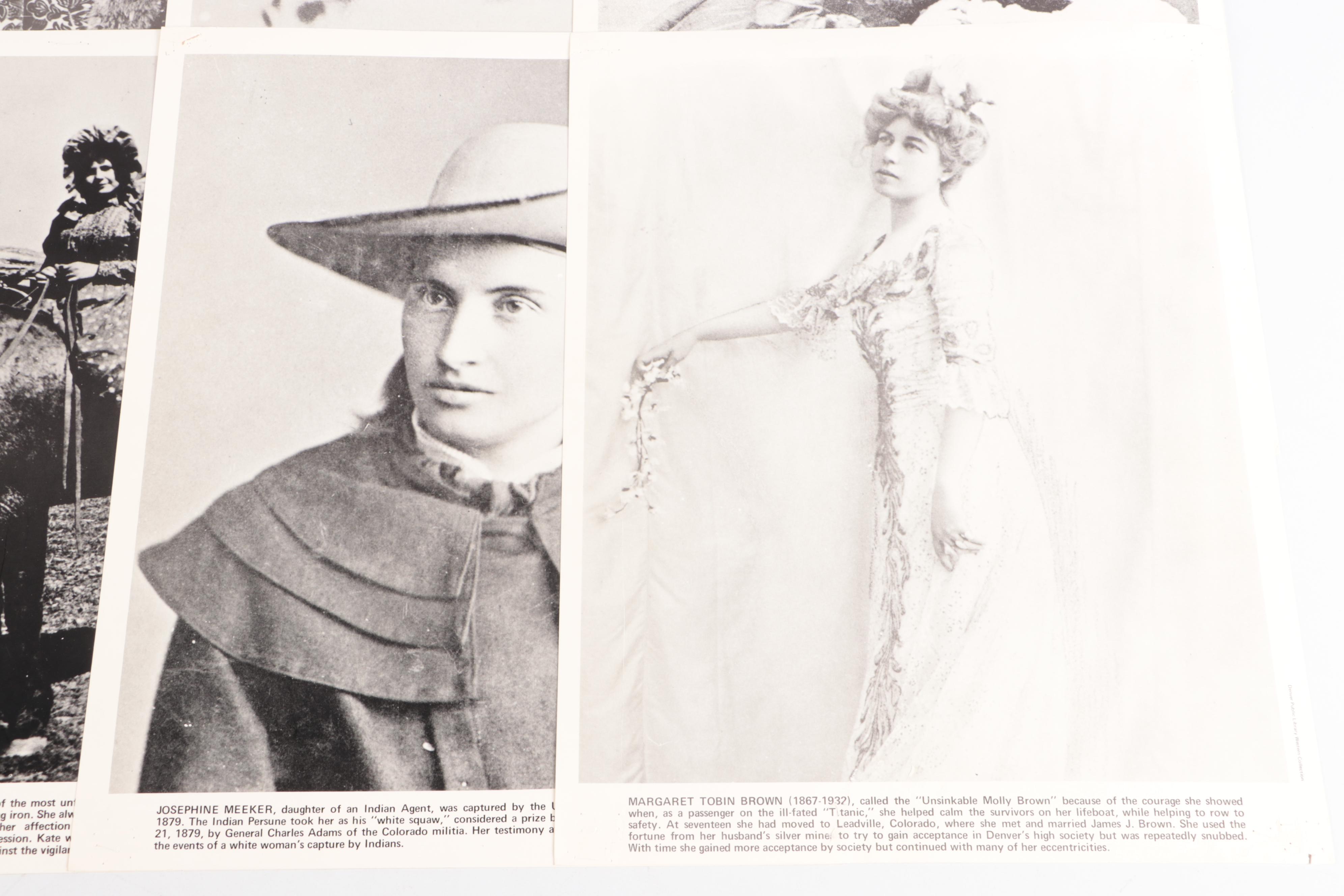 Reproduction Halftone Prints Featuring Annie Oakley and Sacajawea