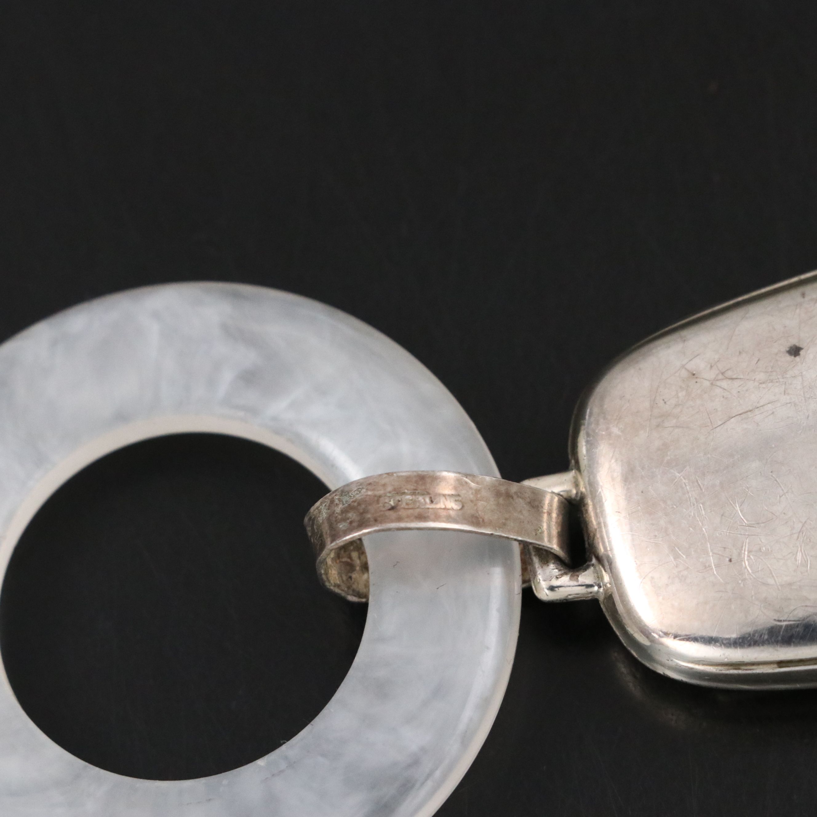 Vintage S. Kirk & Son Repoussé Sterling Berry Spoon w/ Sterling Rattle and Tongs