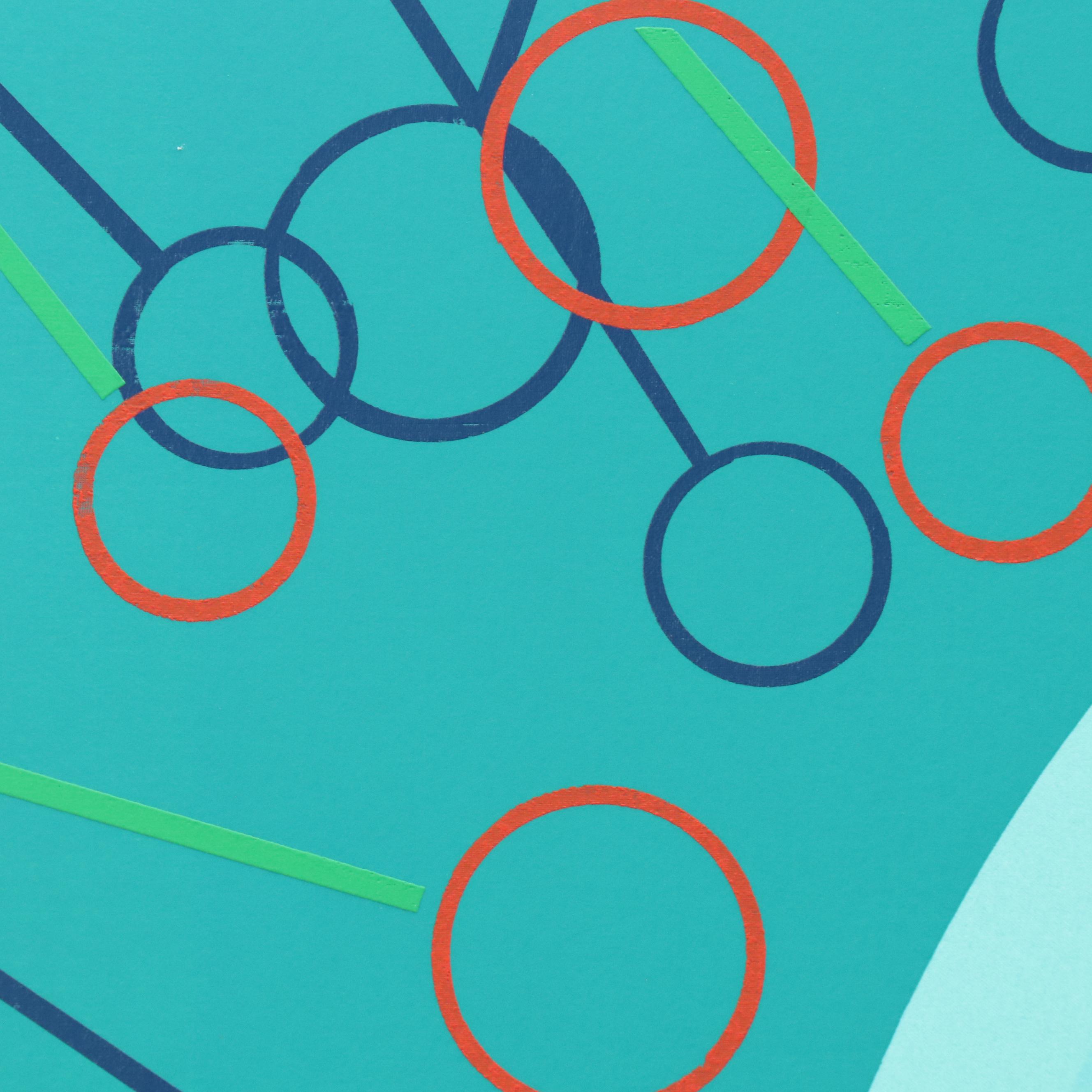 Nobuteru Shimotakahara Op Art Serigraph "Composition of Time and Space"