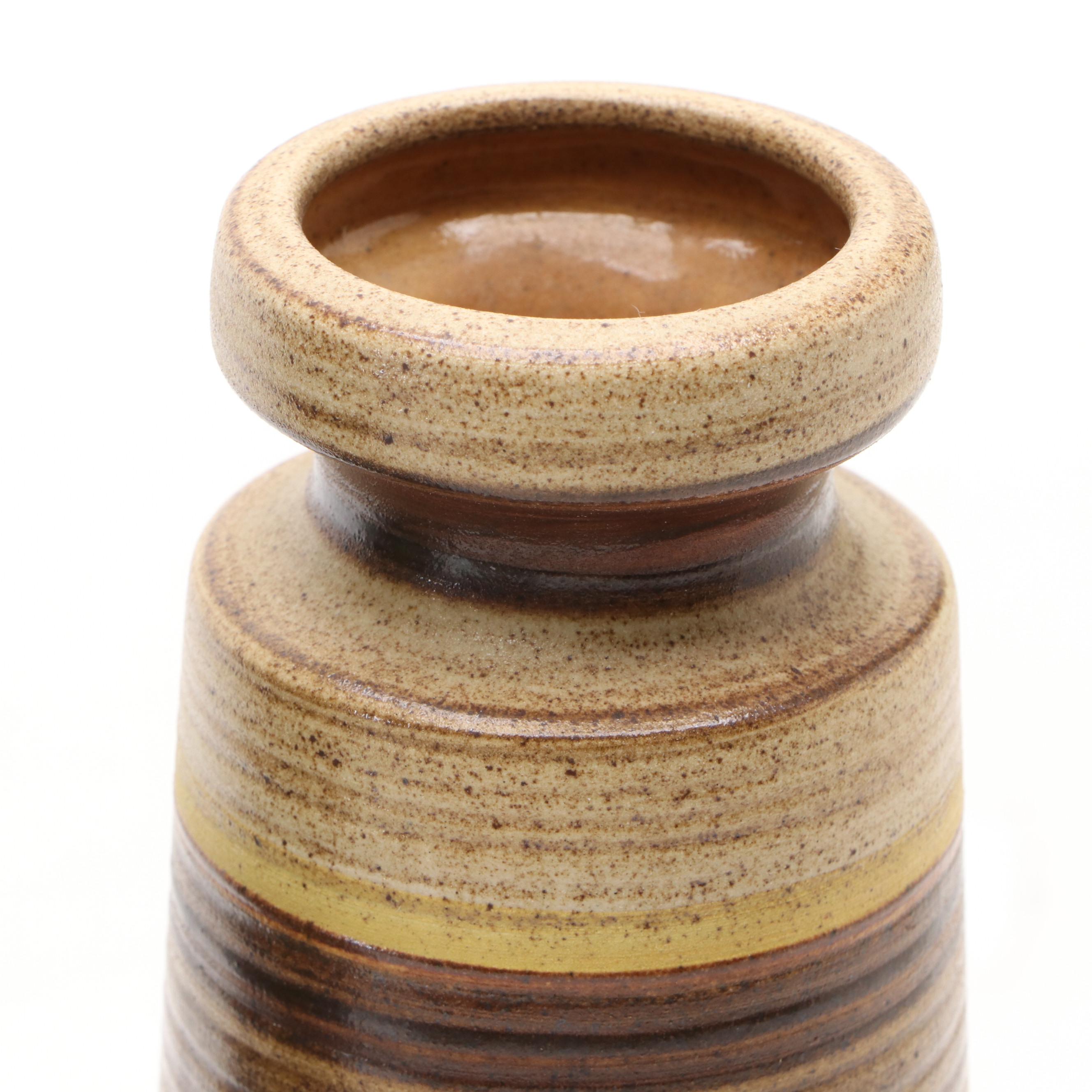 Mid Century Modern Style Ceramic Vases with Lacquered Box