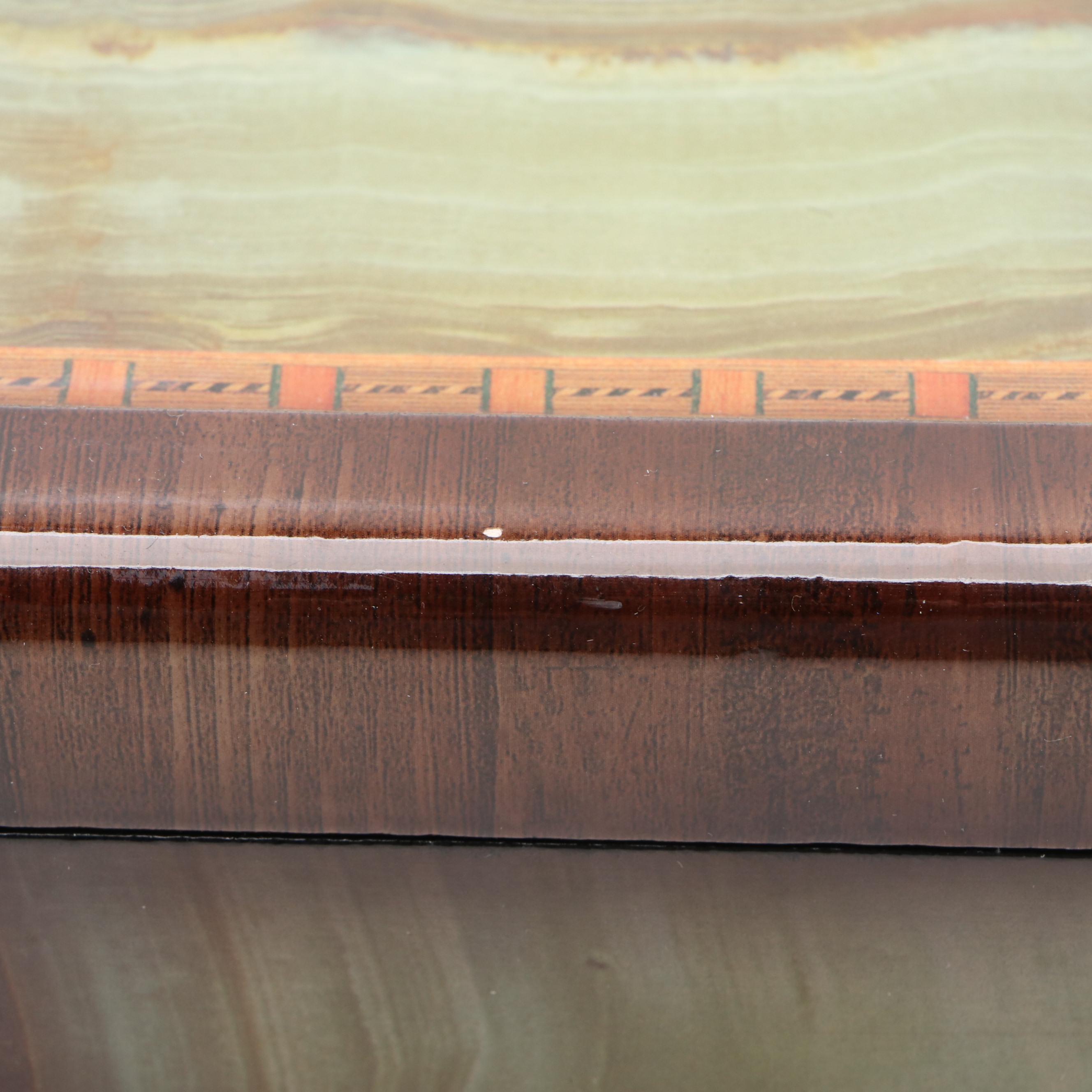 Mid Century Modern Style Ceramic Vases with Lacquered Box