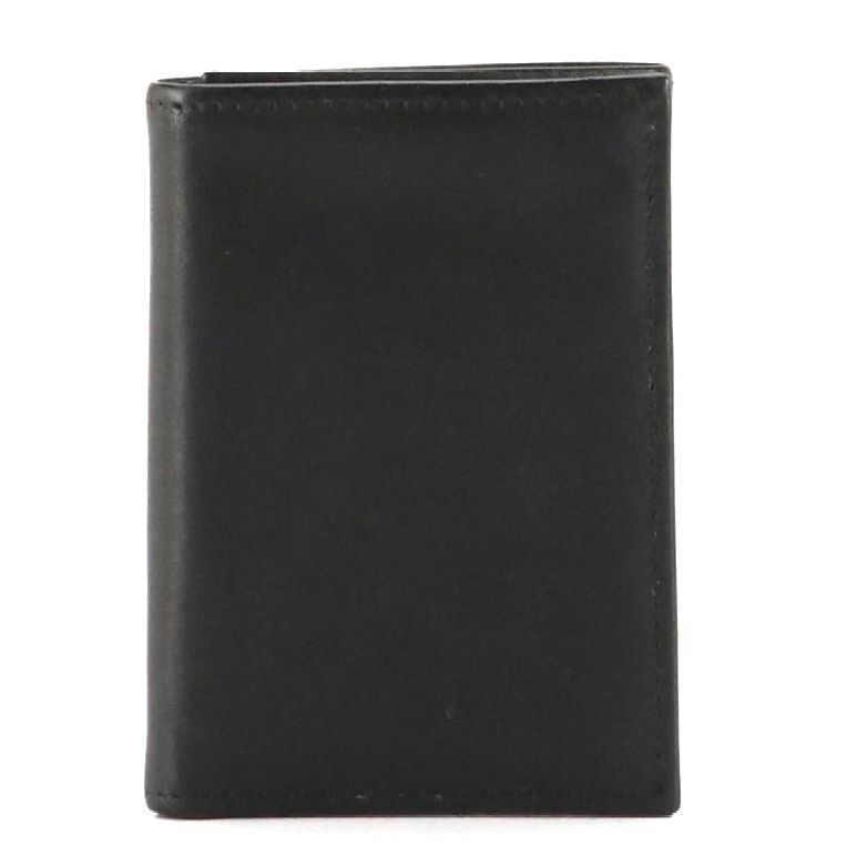 Burberrys Black Leather Trifold Wallet