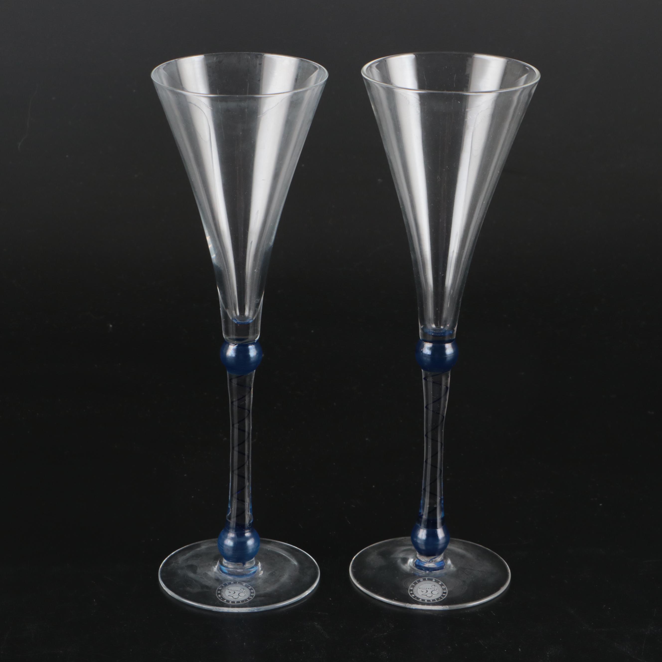 WMF Crystal Star Pedestals with Other Bowls and Champagne Flutes