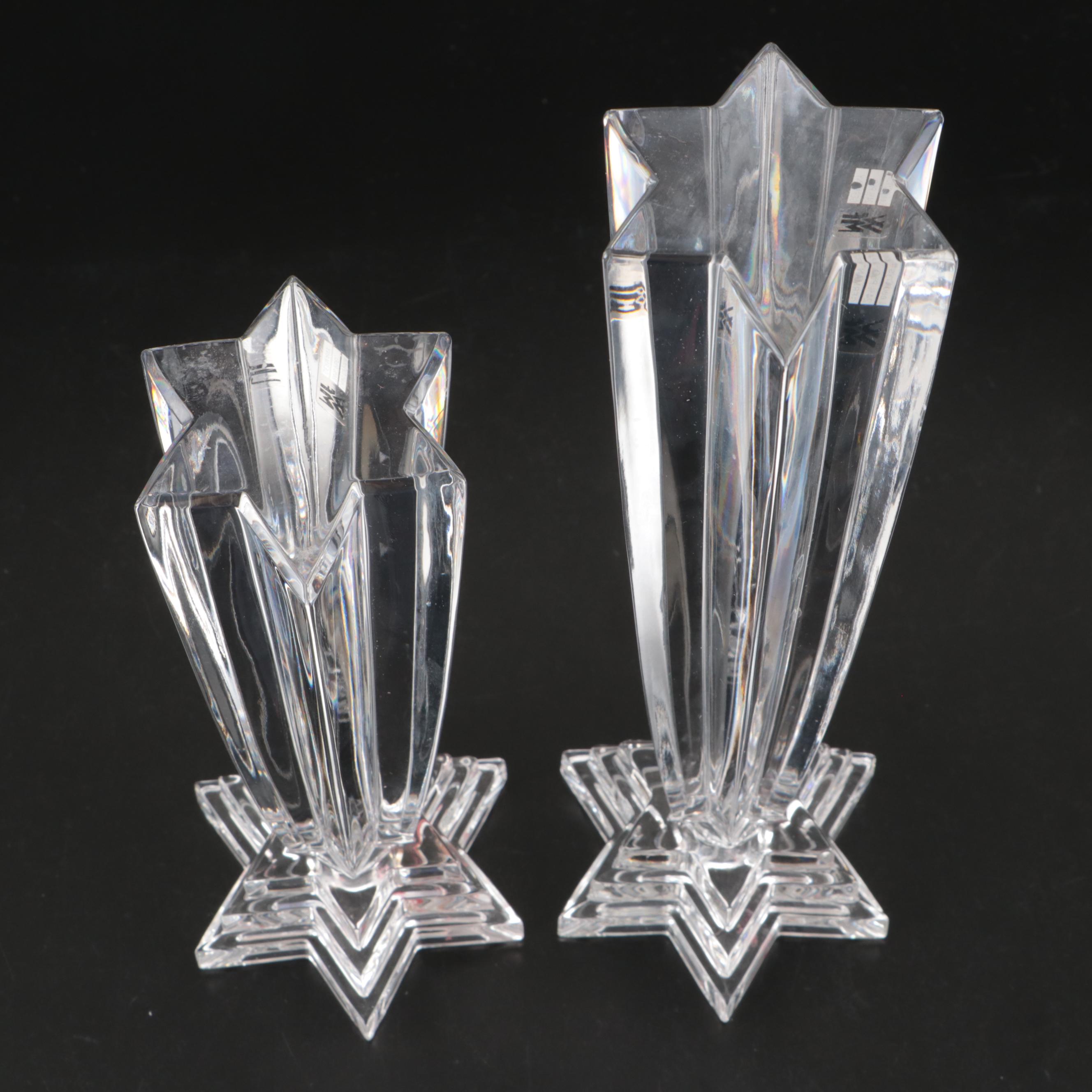 WMF Crystal Star Pedestals with Other Bowls and Champagne Flutes