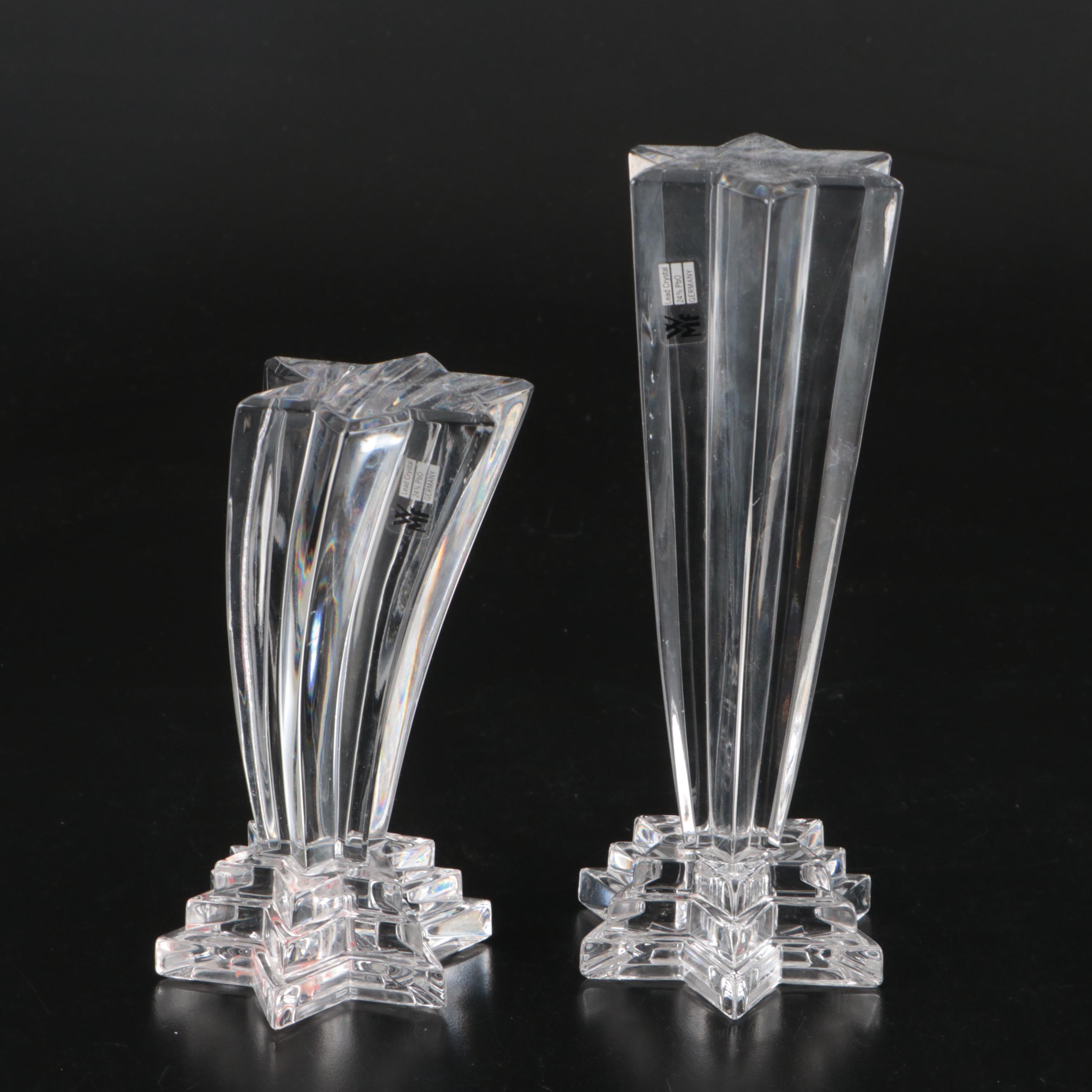 WMF Crystal Star Pedestals with Other Bowls and Champagne Flutes