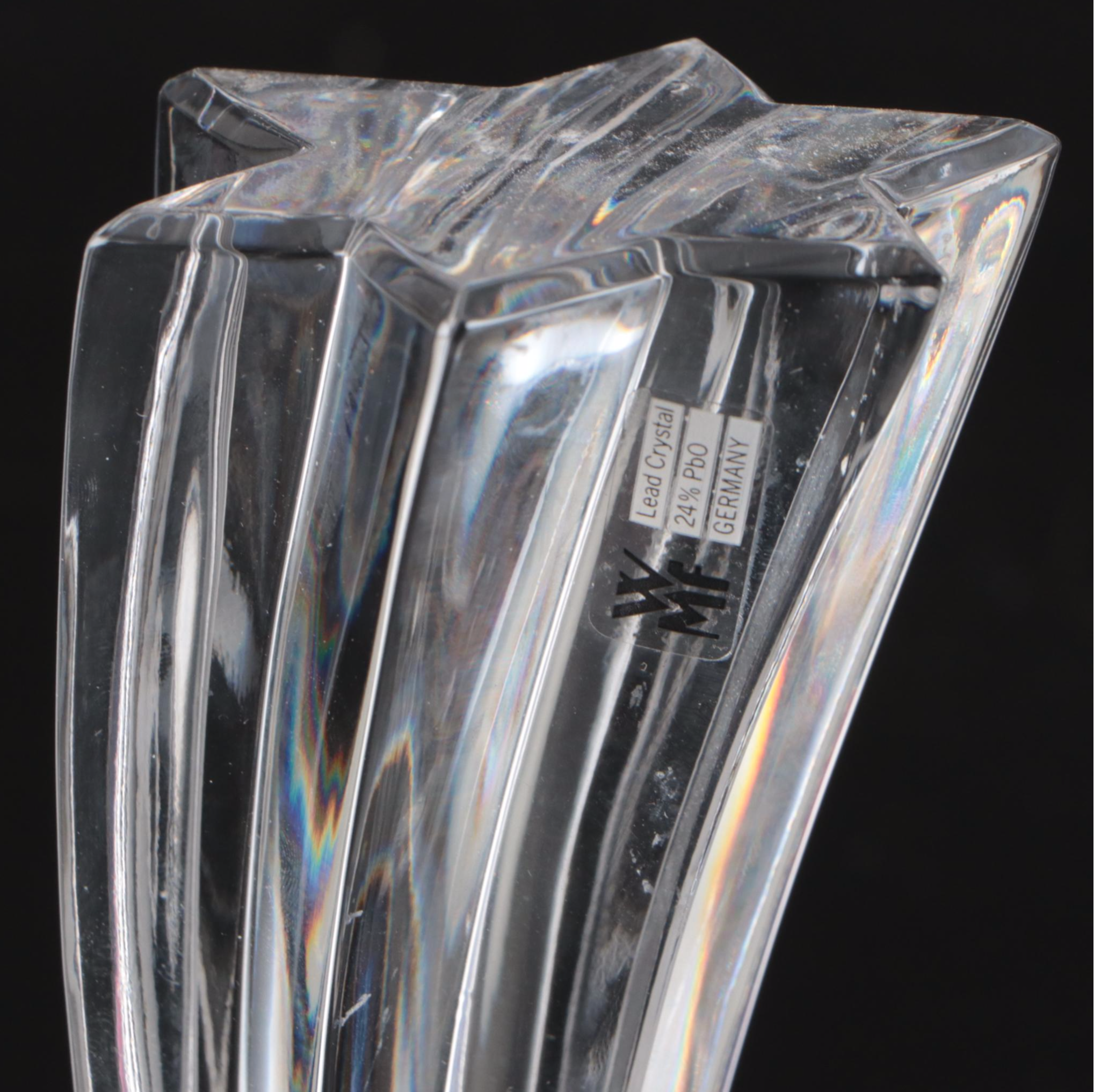 WMF Crystal Star Pedestals with Other Bowls and Champagne Flutes
