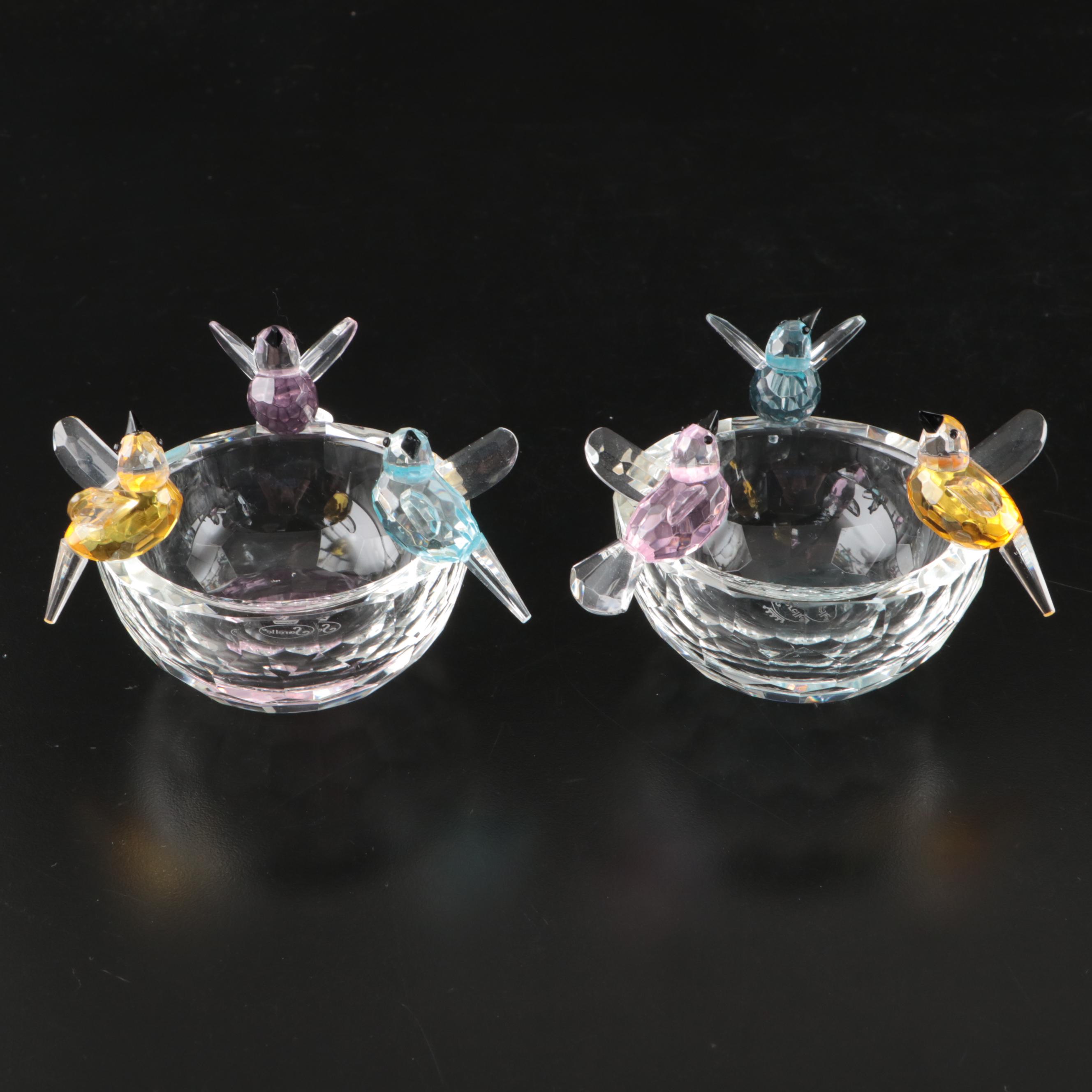 WMF Crystal Star Pedestals with Other Bowls and Champagne Flutes