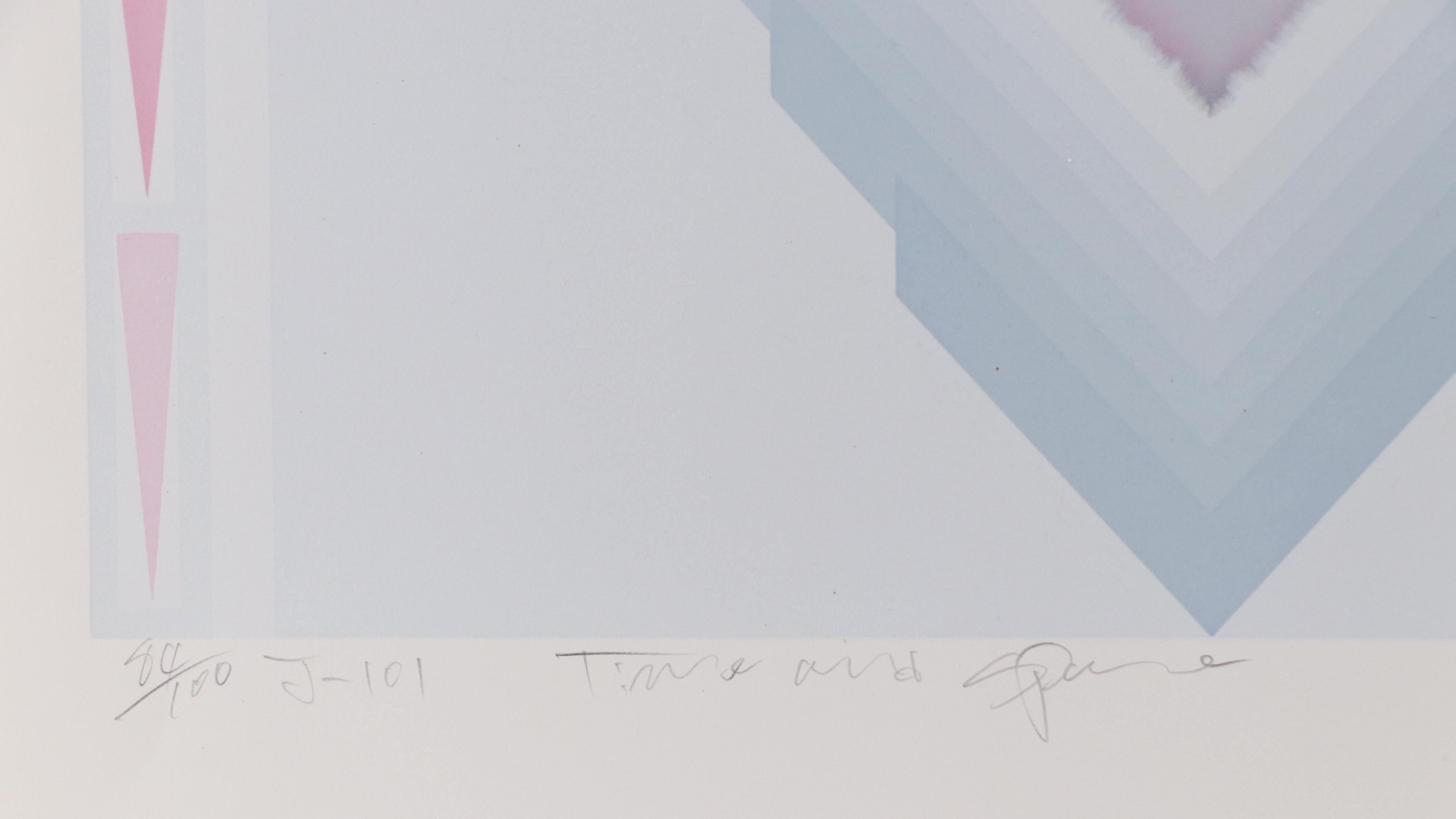 Nobuteru Shimotakahara Op Art Serigraph "Time and Space"