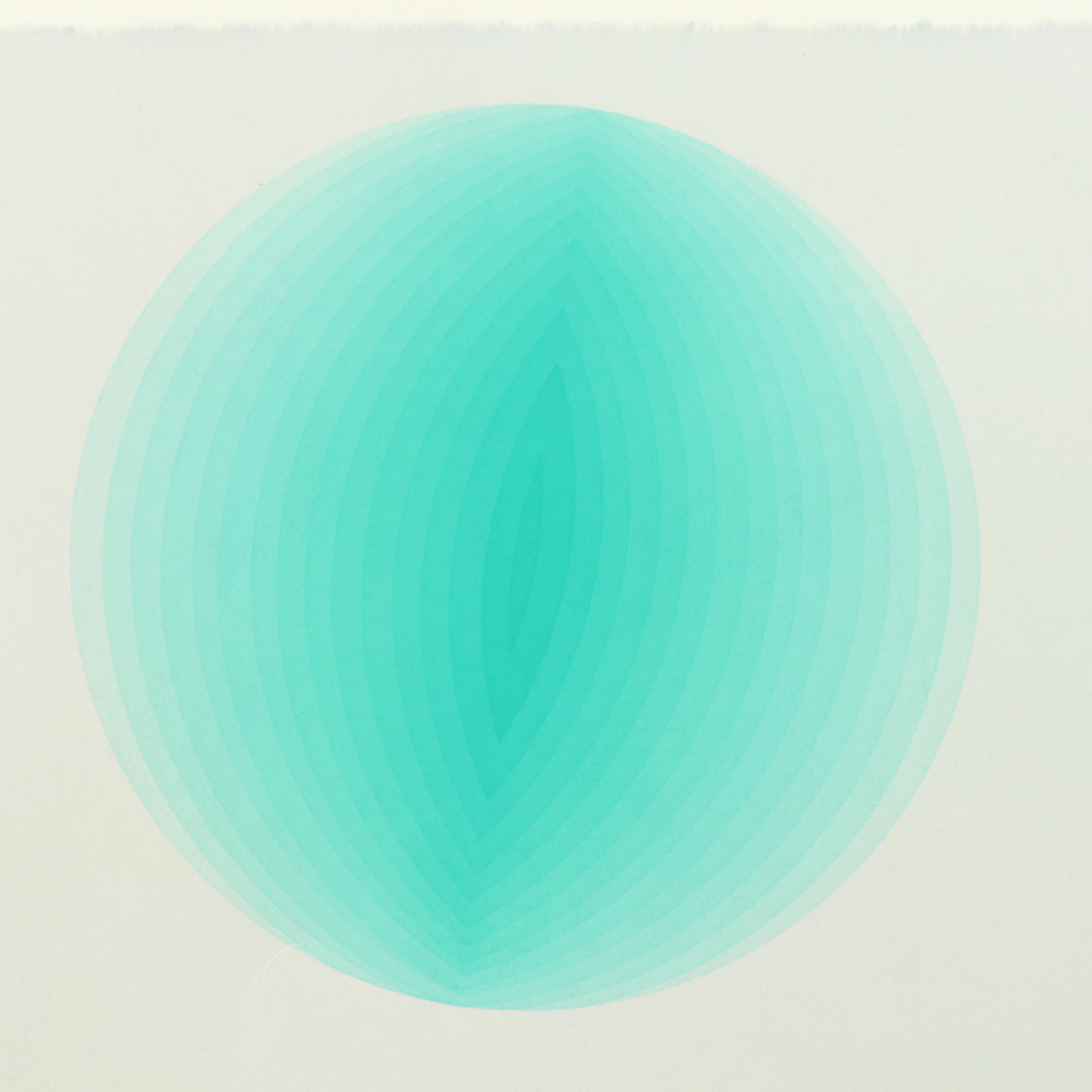 Nobuteru Shimotakahara Op Art Serigraph "Time and Space," Late 20th Century