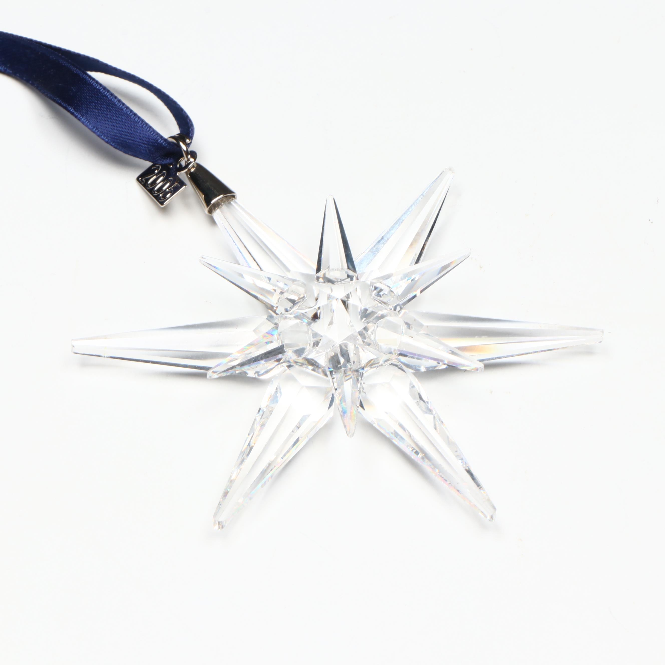 Swarovski Commemorative Crystal Star Ornament, 2005
