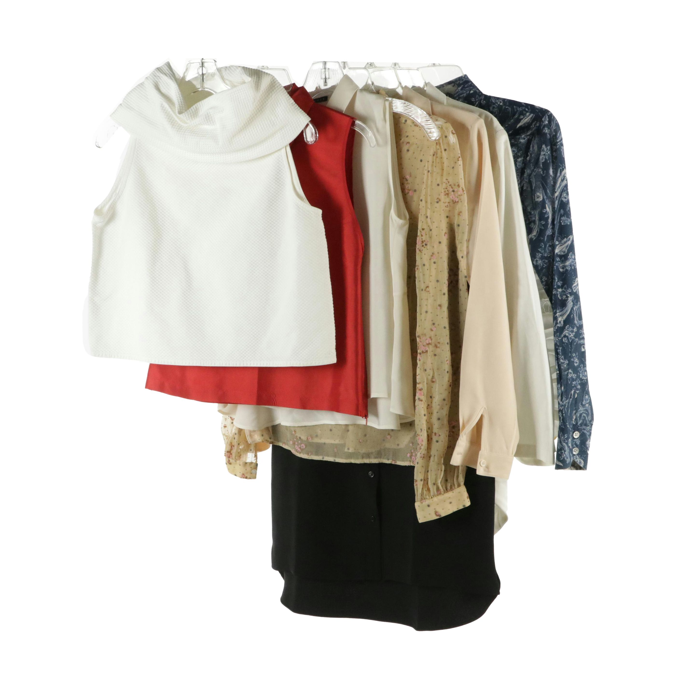 Jim Thompson and Theory Silk Sleeveless Blouses, Yohi Yamamoto Blazer and Tops