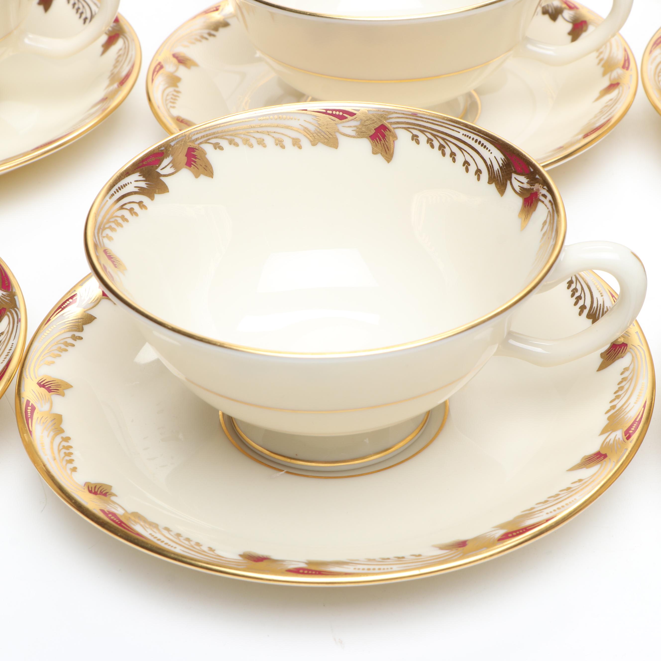 Lenox "Essex Maroon" Porcelain Dinnerware, 1938–1978