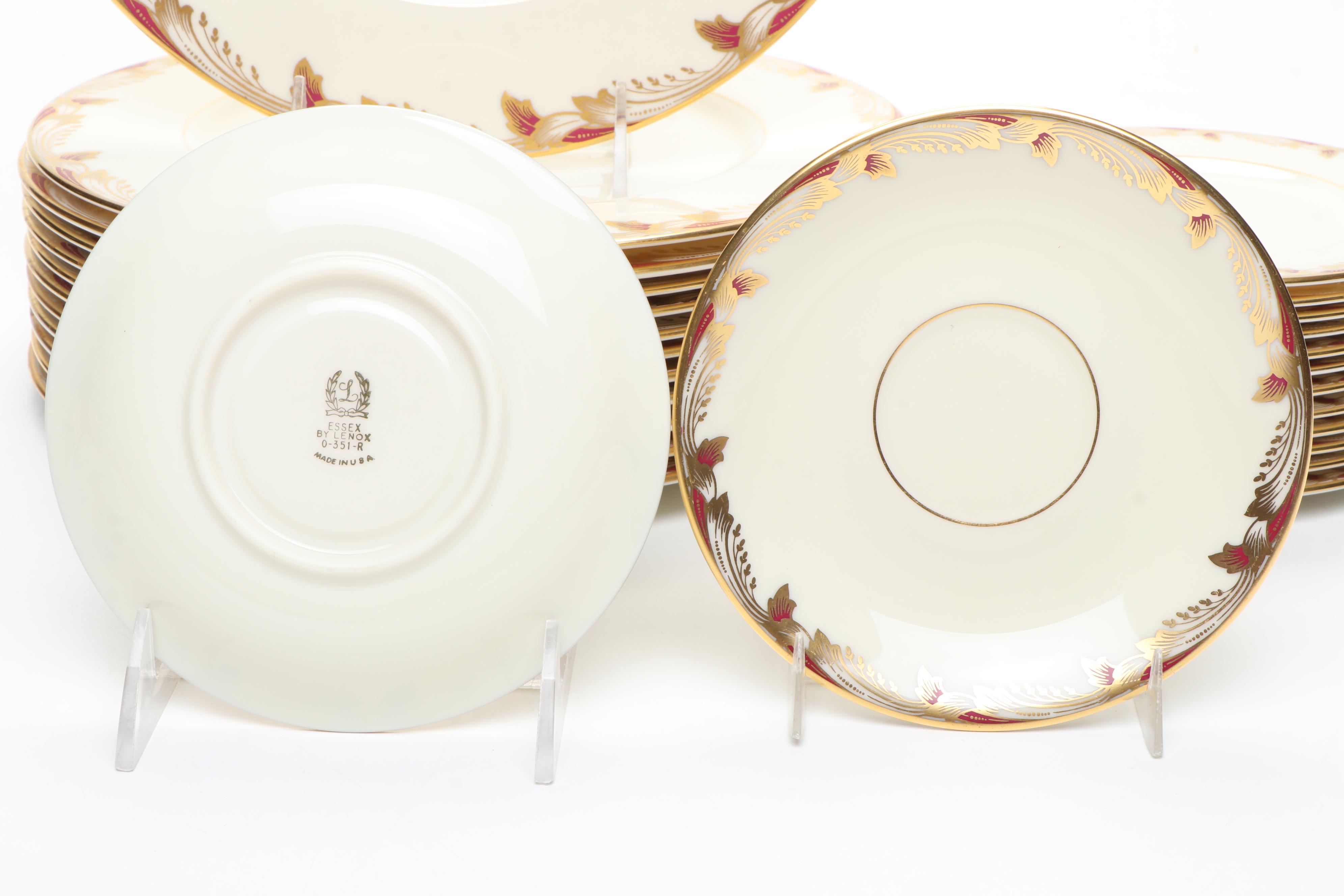 Lenox "Essex Maroon" Porcelain Dinnerware, 1938–1978