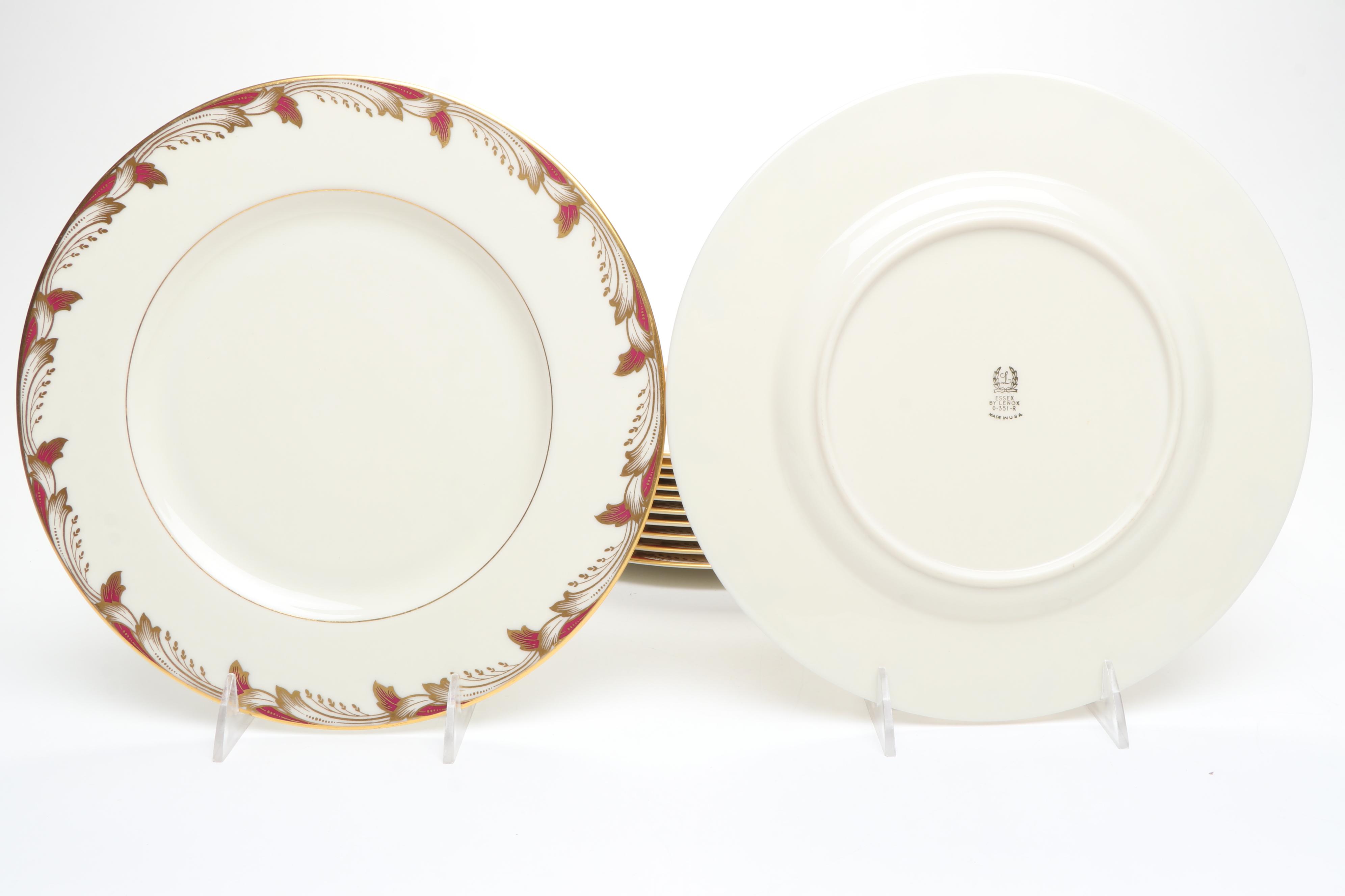 Lenox "Essex Maroon" Porcelain Dinnerware, 1938–1978