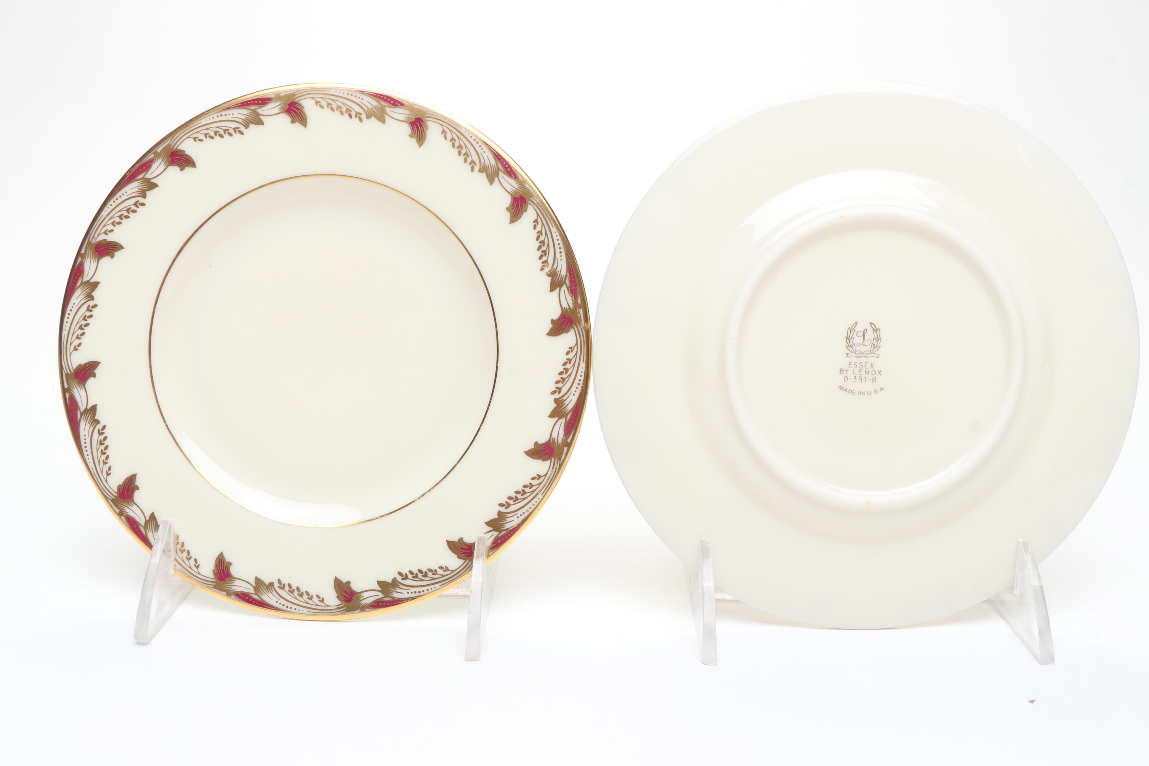 Lenox "Essex Maroon" Porcelain Dinnerware, 1938–1978