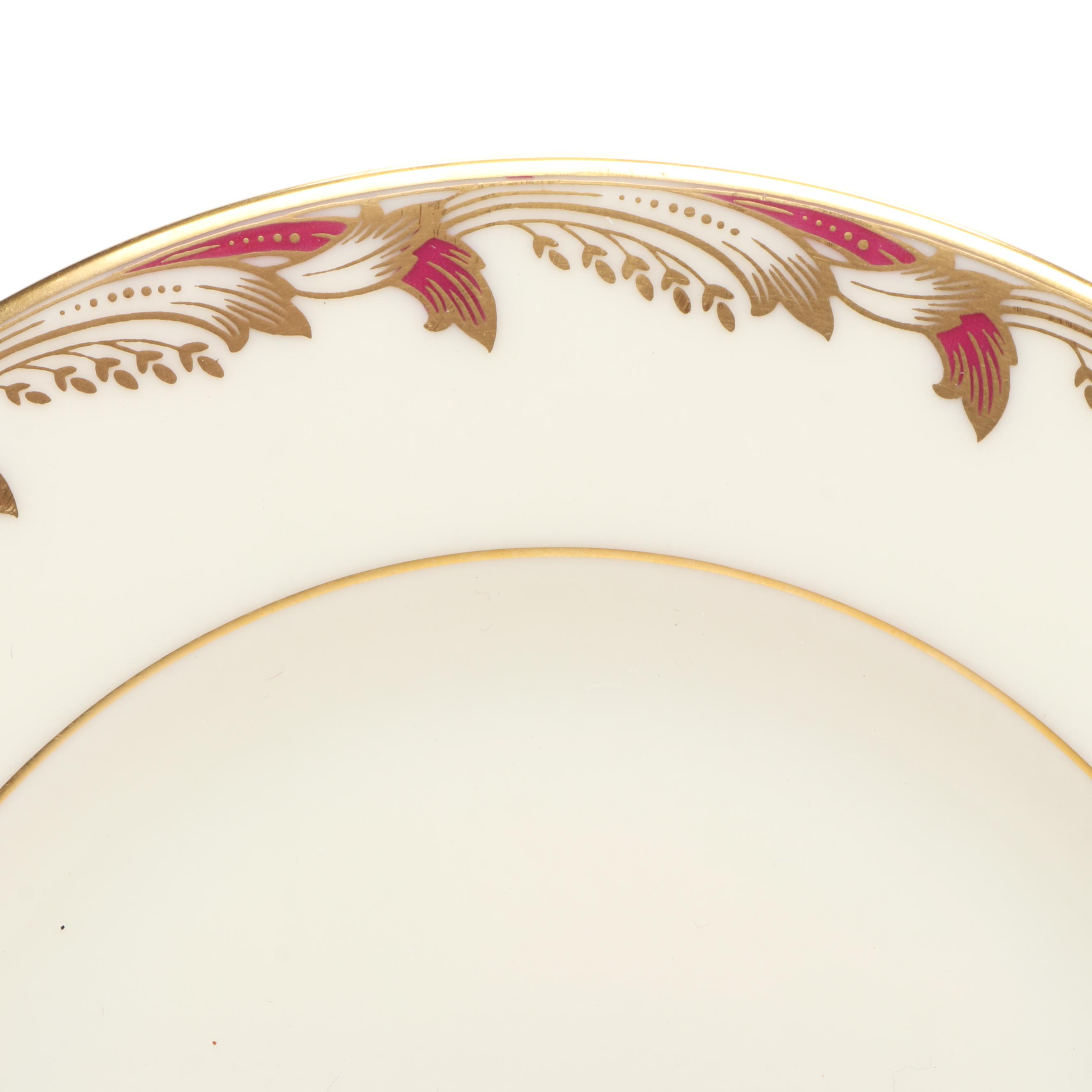 Lenox "Essex Maroon" Porcelain Dinnerware, 1938–1978