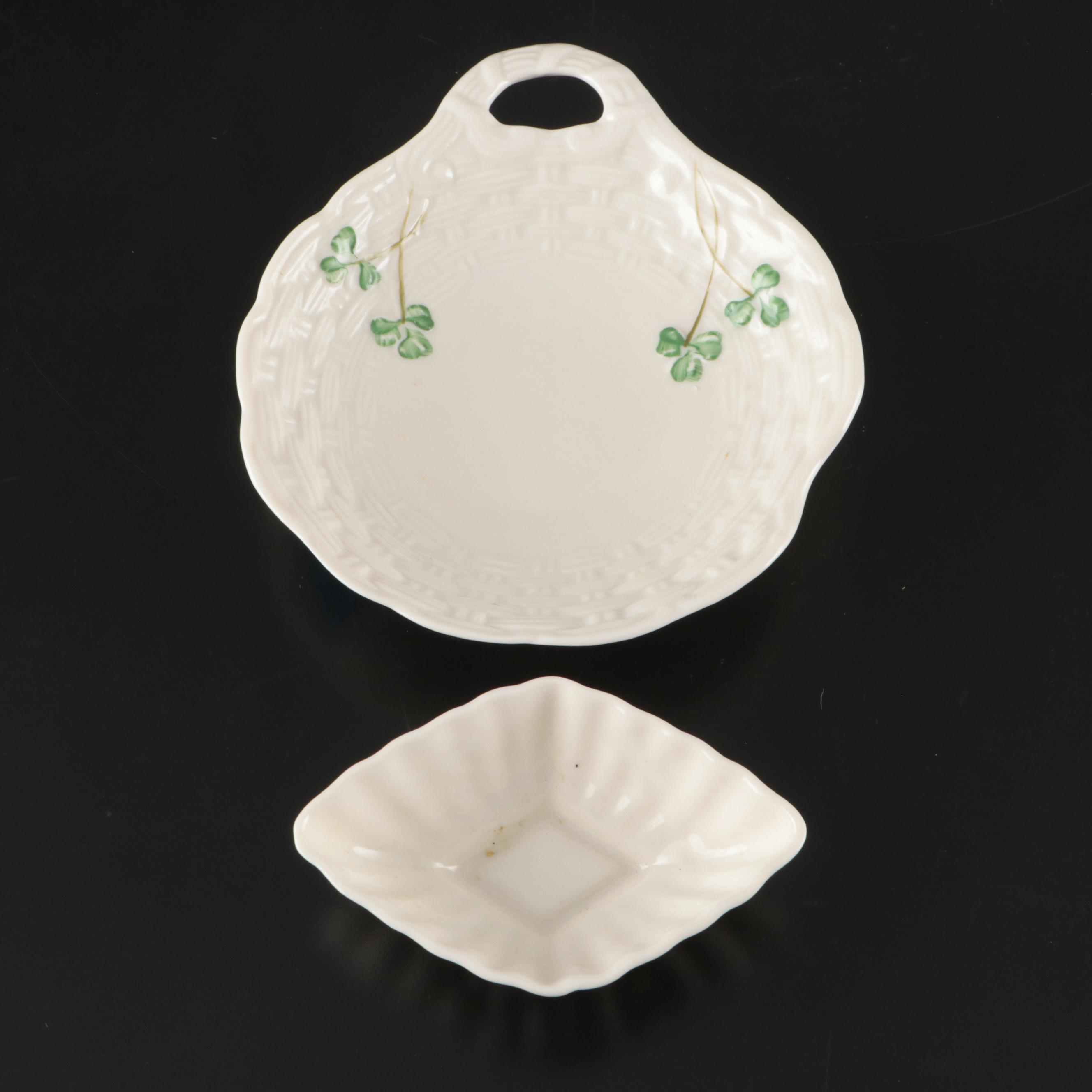 Belleek Ireland Porcelain Mugs and Cups with Other Table Accessories