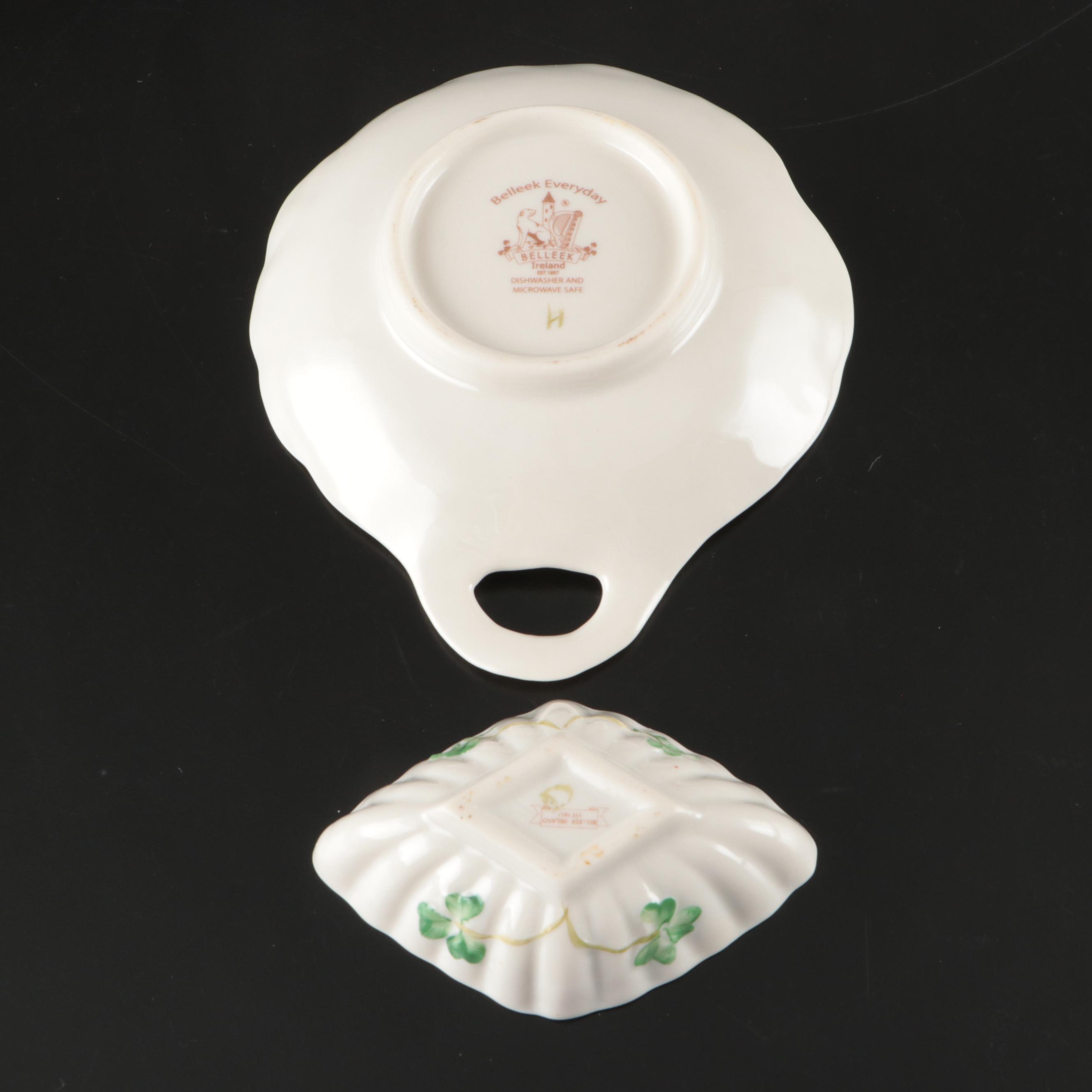 Belleek Ireland Porcelain Mugs and Cups with Other Table Accessories