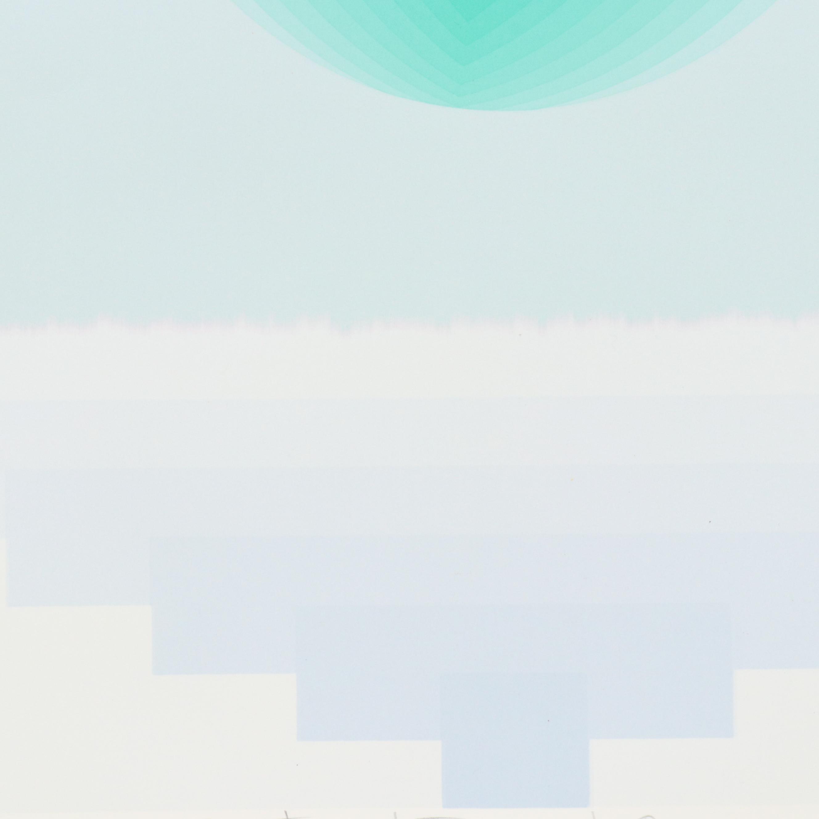 Nobuteru Shimotakahara Abstract Modern Serigraph "Composition of Time and Space"