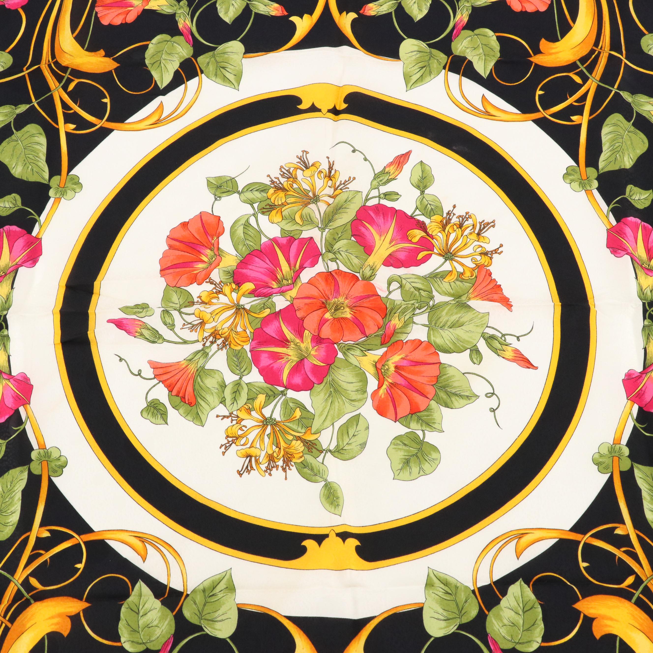 Eximious Of London Floral Silk Scarf and J. Tiras Embellished Minaudière