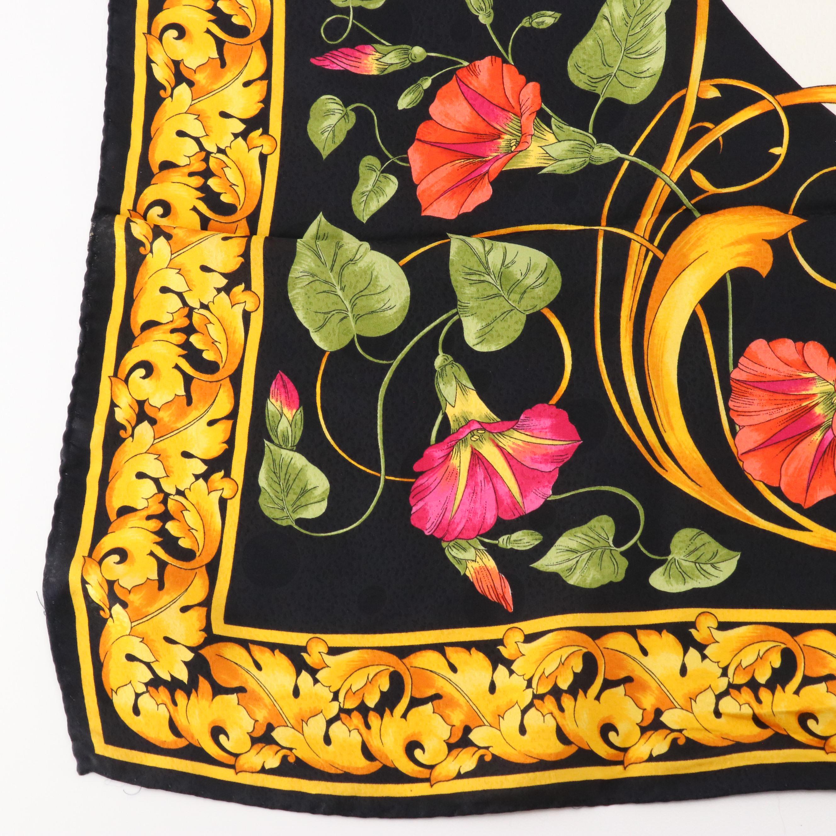 Eximious Of London Floral Silk Scarf and J. Tiras Embellished Minaudière