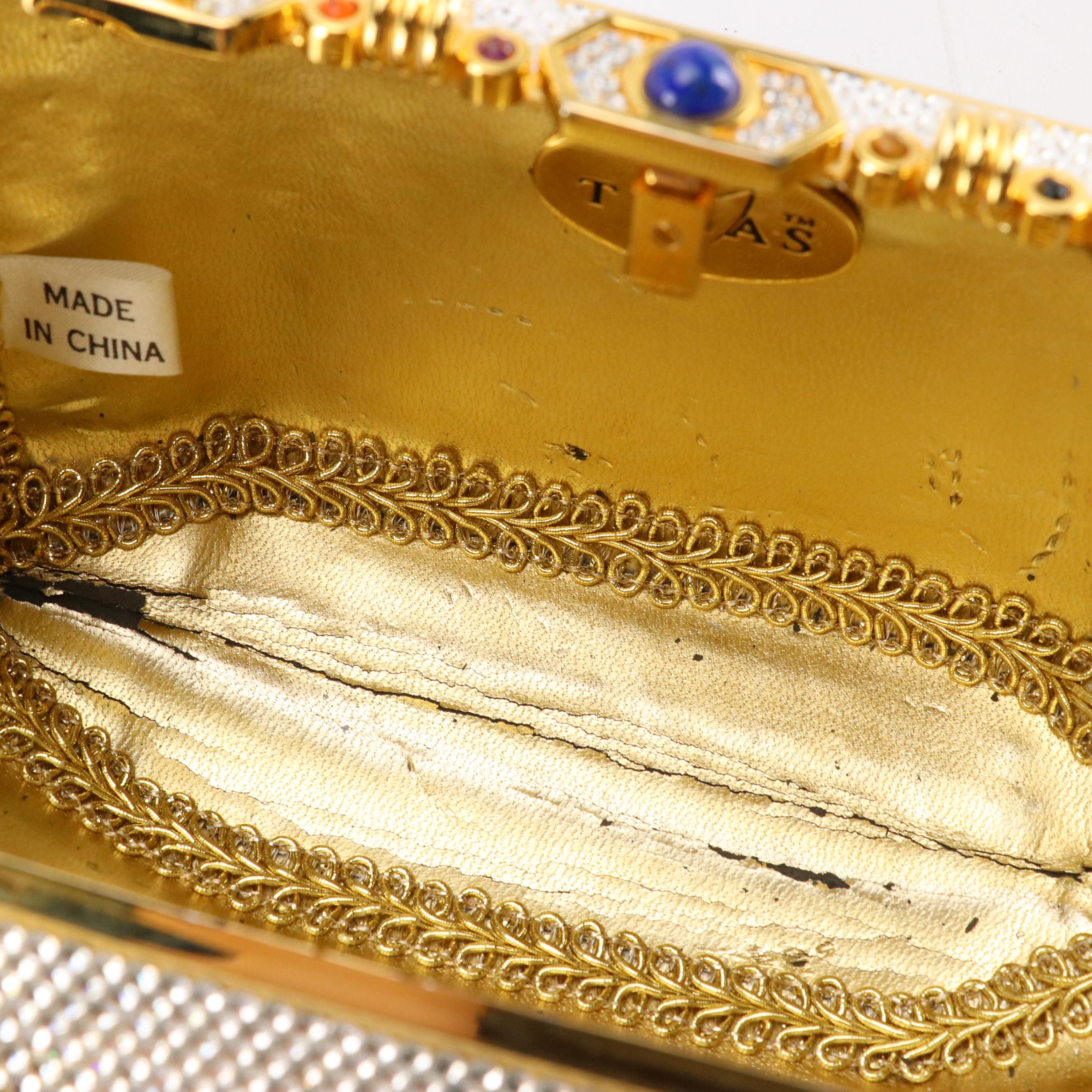 Eximious Of London Floral Silk Scarf and J. Tiras Embellished Minaudière