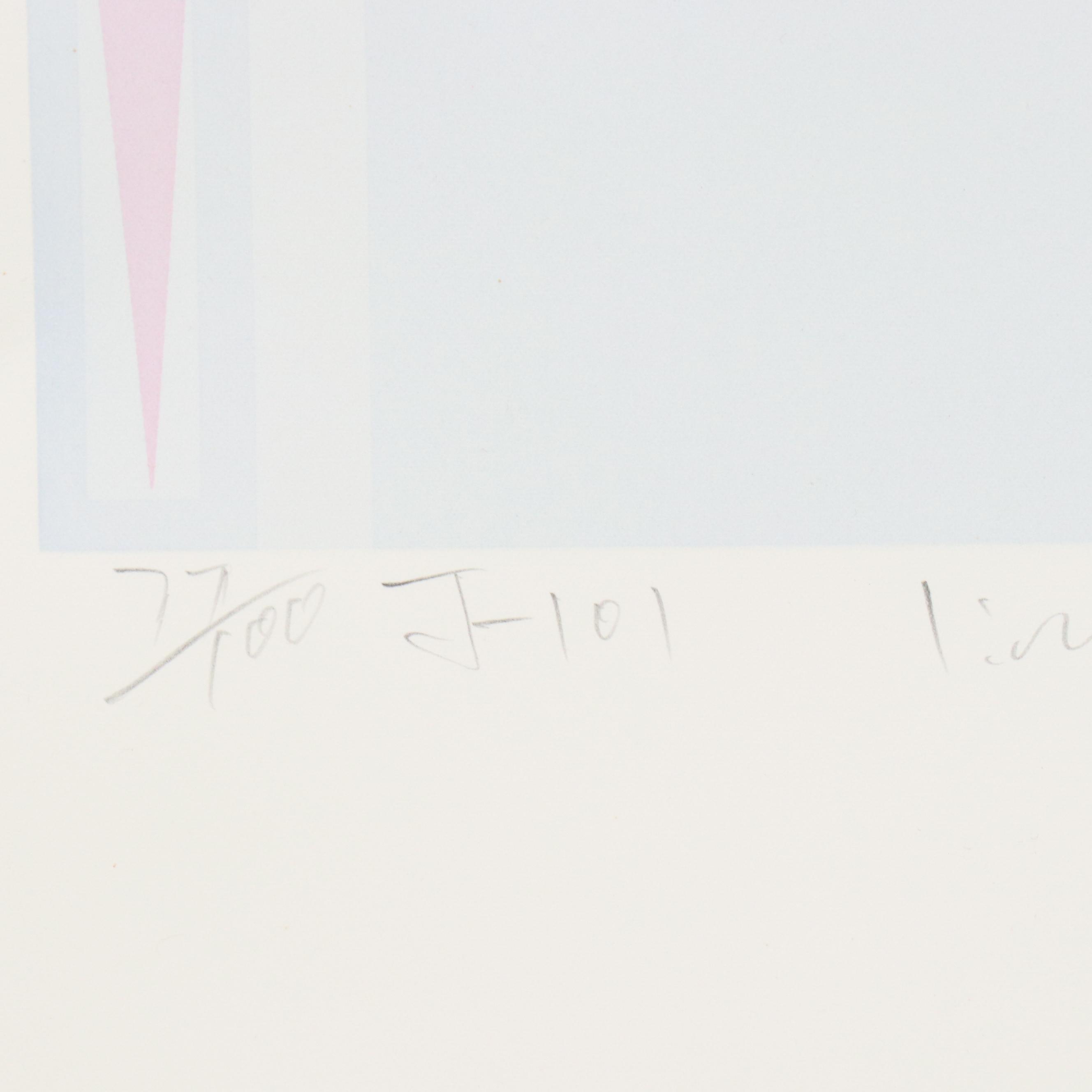 Nobuteru Shimotakahara Op Art Serigraph "Time and Space," Late 20th Century