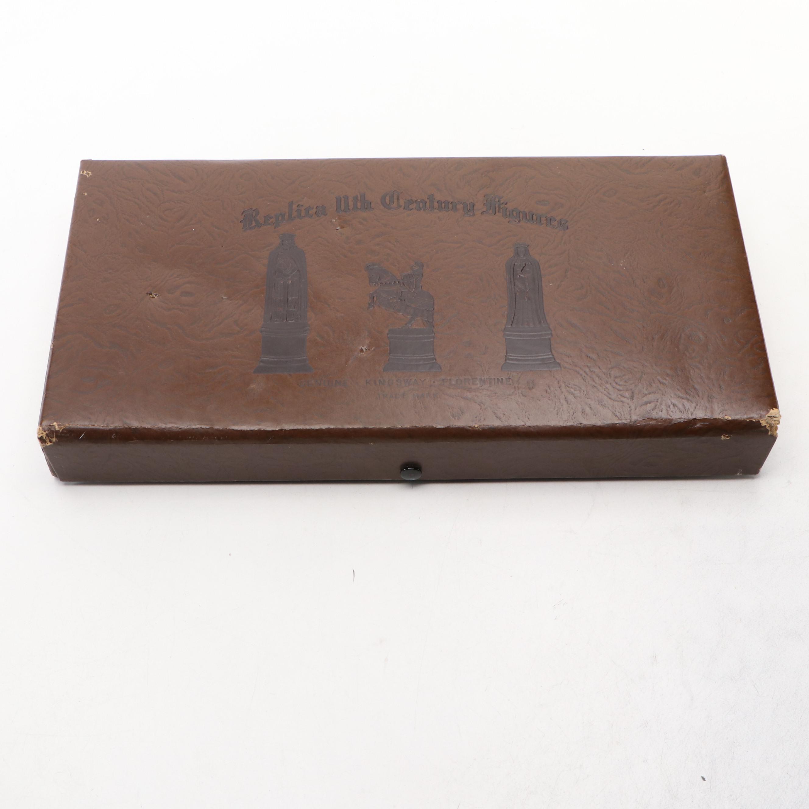 Kingsway Florentine "Century Figure" Chess Set, Mid-20th C.