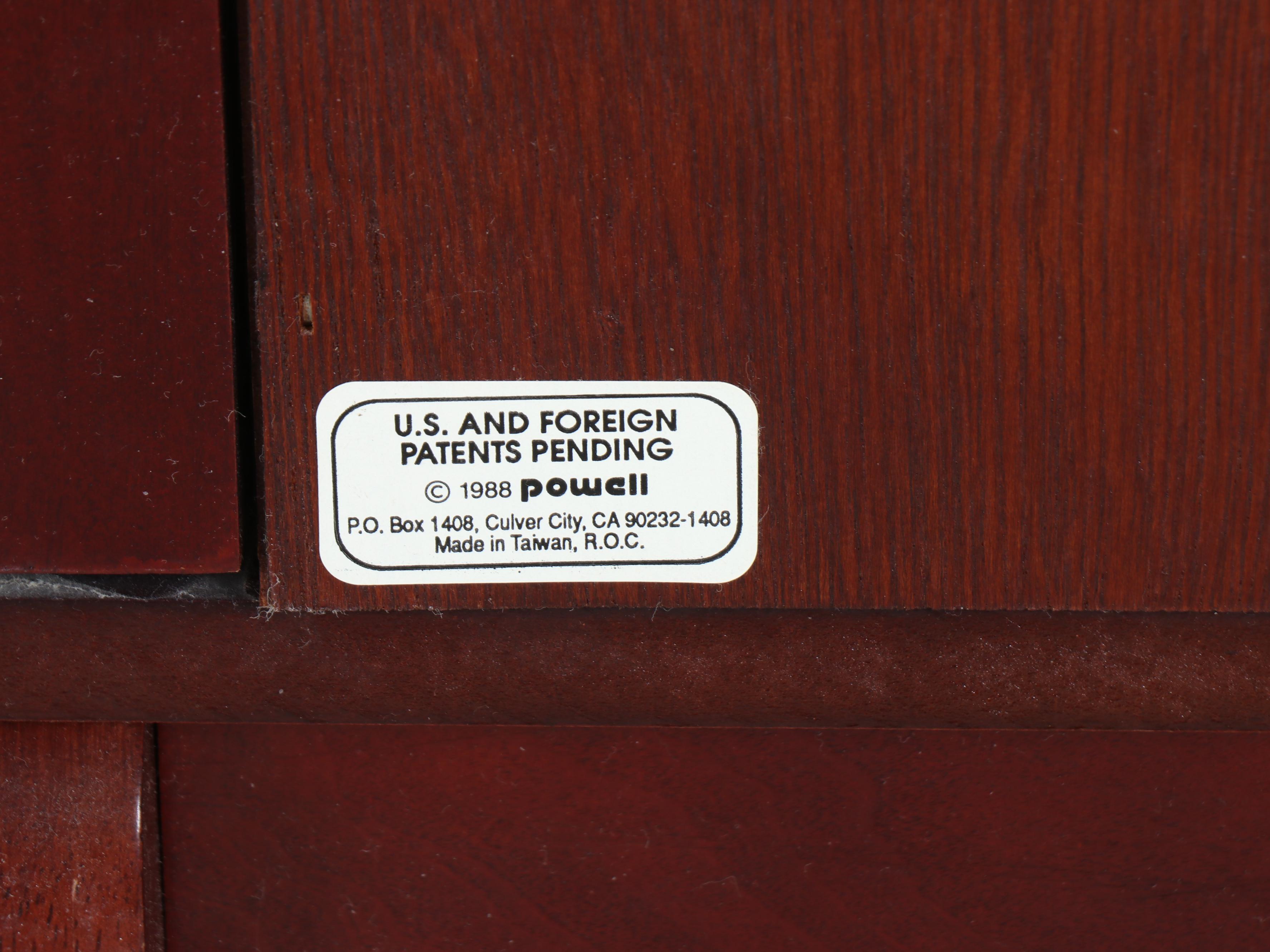 Powell Queen Anne Style Mahogany Finish Wood Jewelry Armoire, 1988