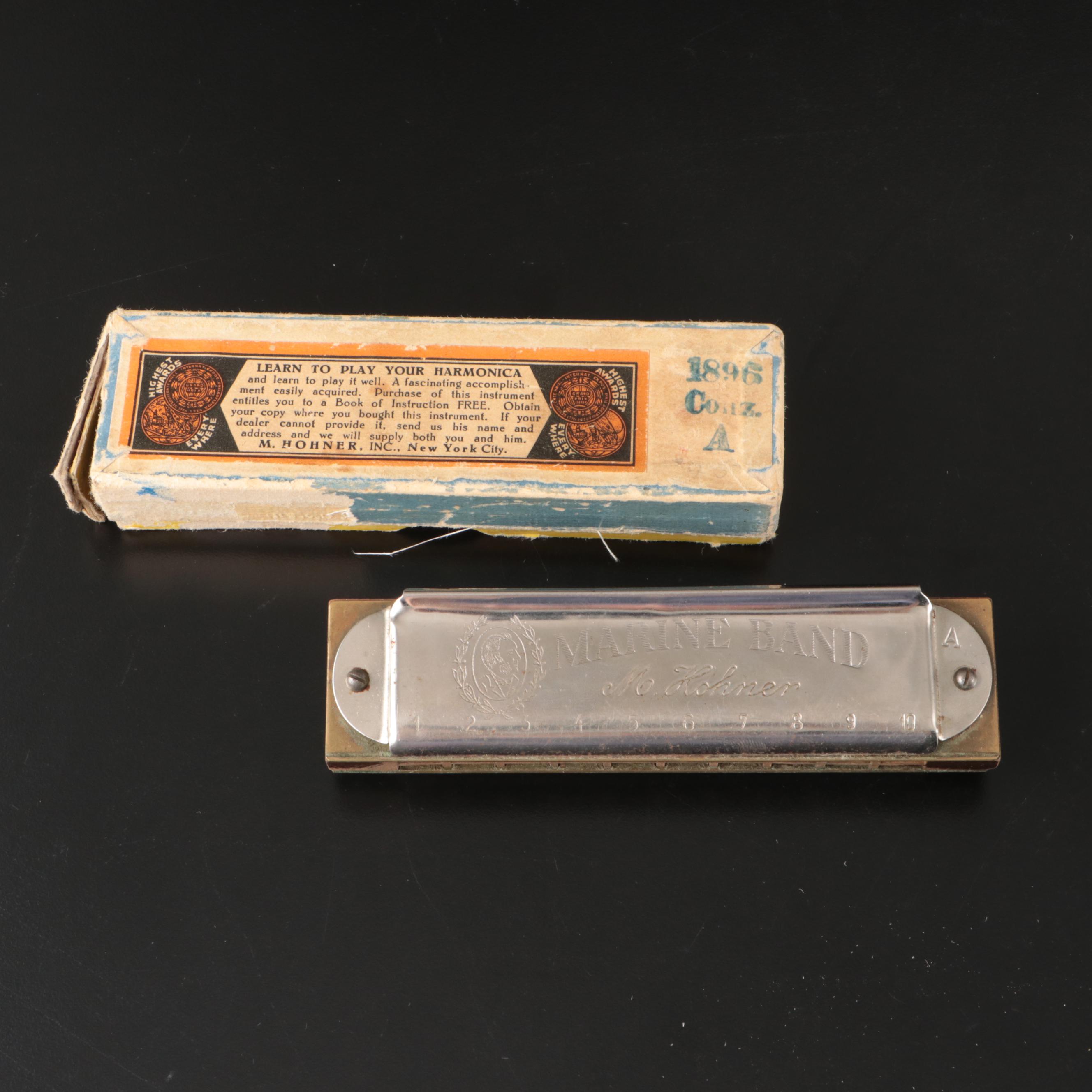 M. Hohner Marine Band and Hero Harmonicas