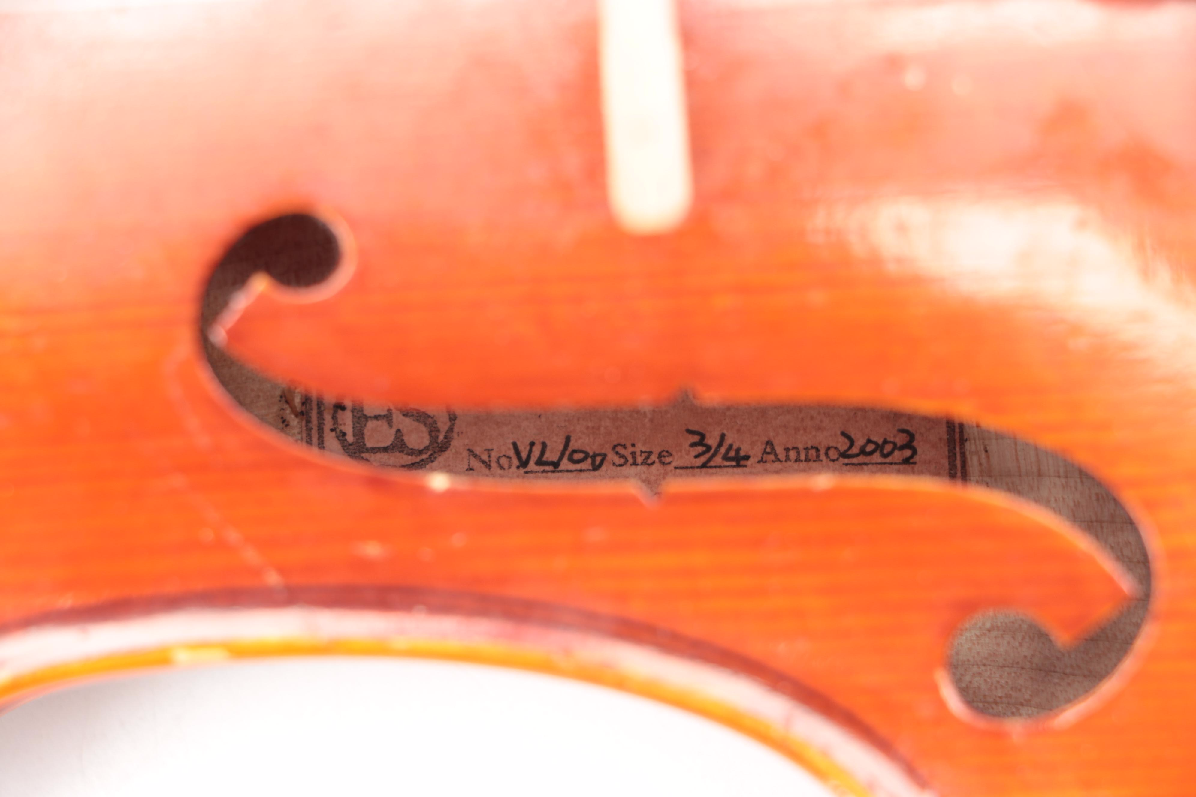 Samuel Eastman Wooden Violin and Case, 2003