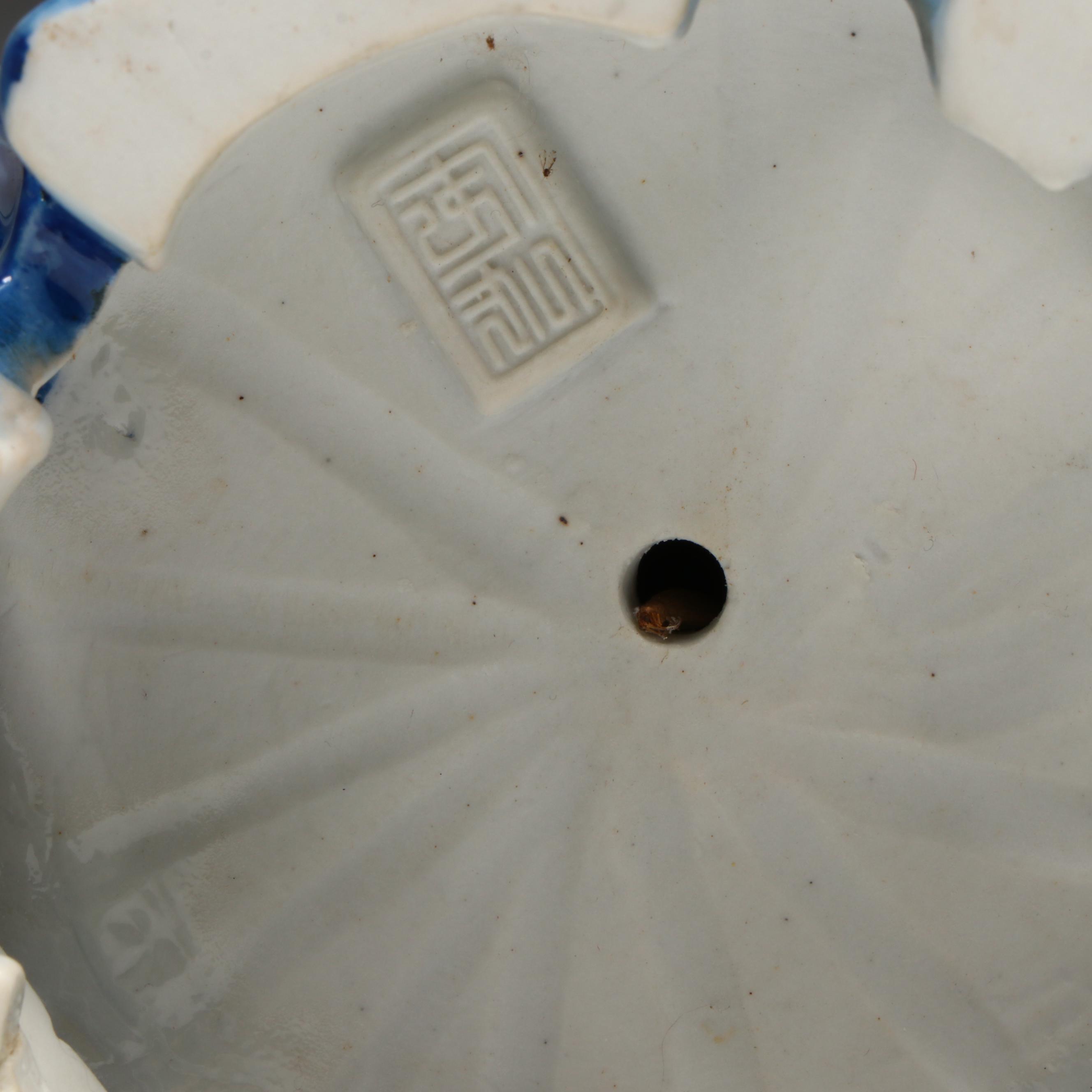 Japanese Metal Tray and Shot Glasses with Ceramic Vase and Buddha