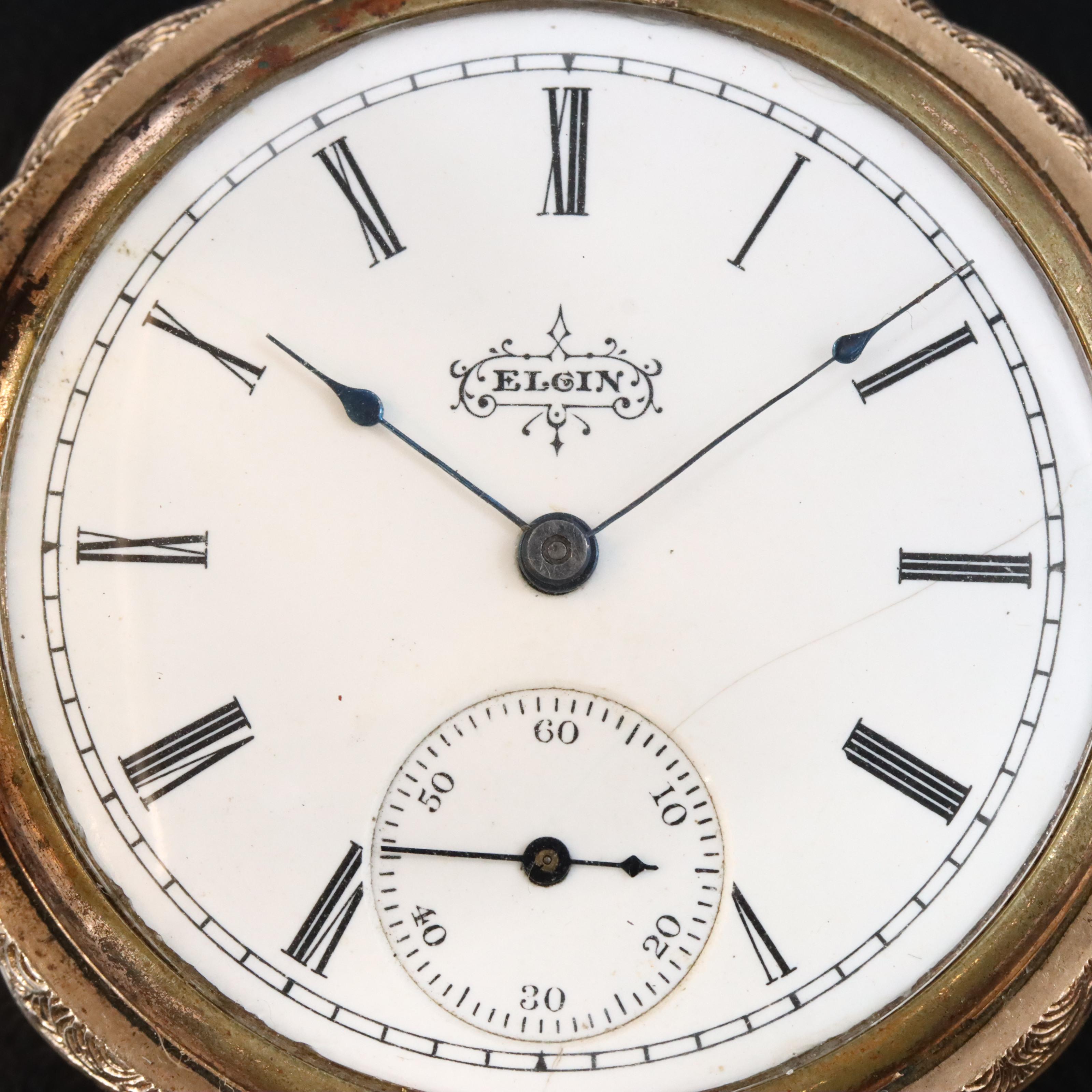 Elgin 14K Gold-Filled Antique Pocket Watch c.1895