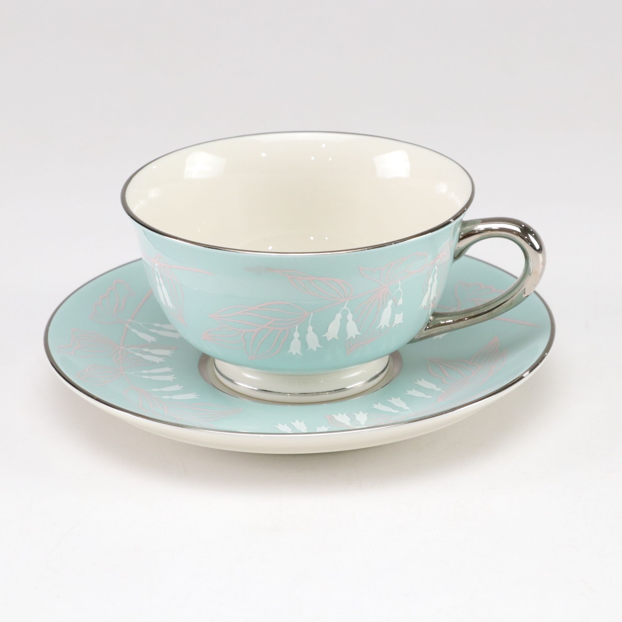 Nancy Prentiss "Foxhall" Platinum Trim Porcelain Dinnerware Set for Six