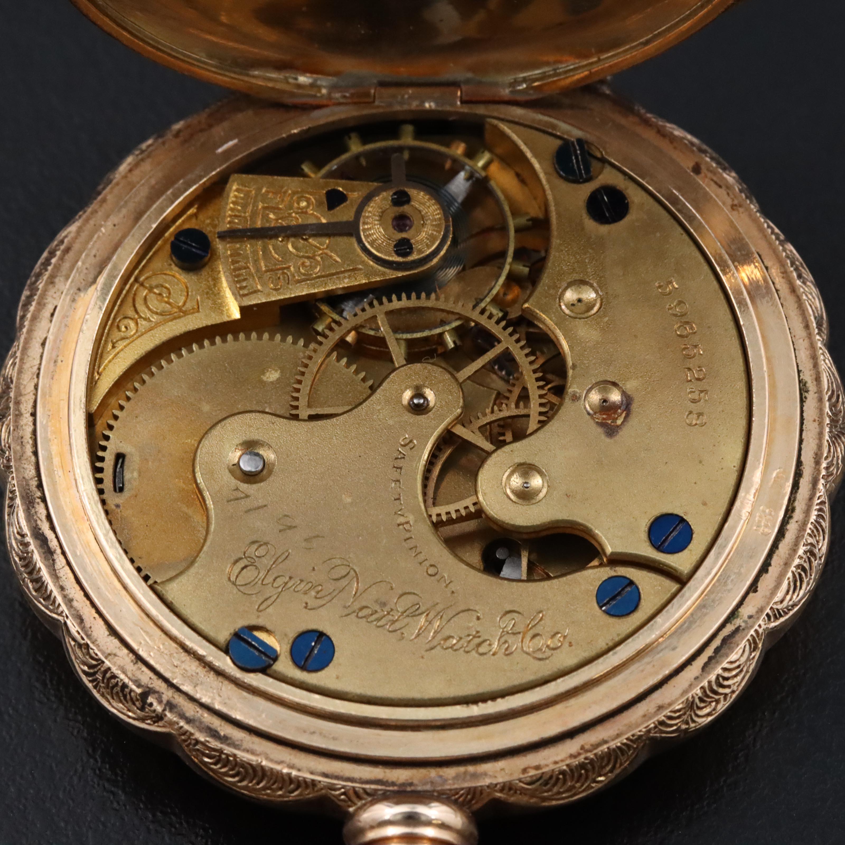 Elgin 14K Gold-Filled Antique Pocket Watch c.1895