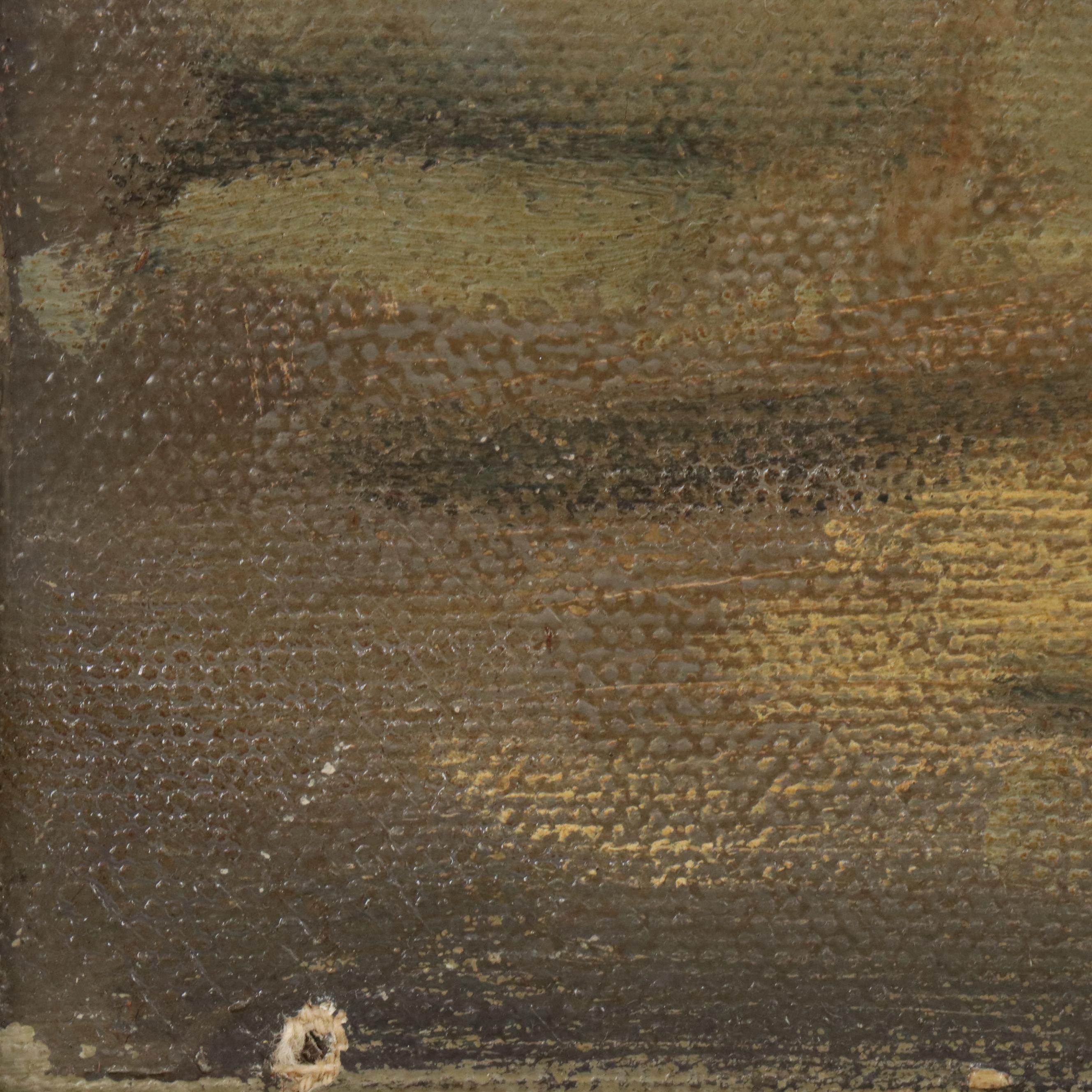 J. Miller Impressionist Style Oil Painting "Evening on the Avenue," 1952