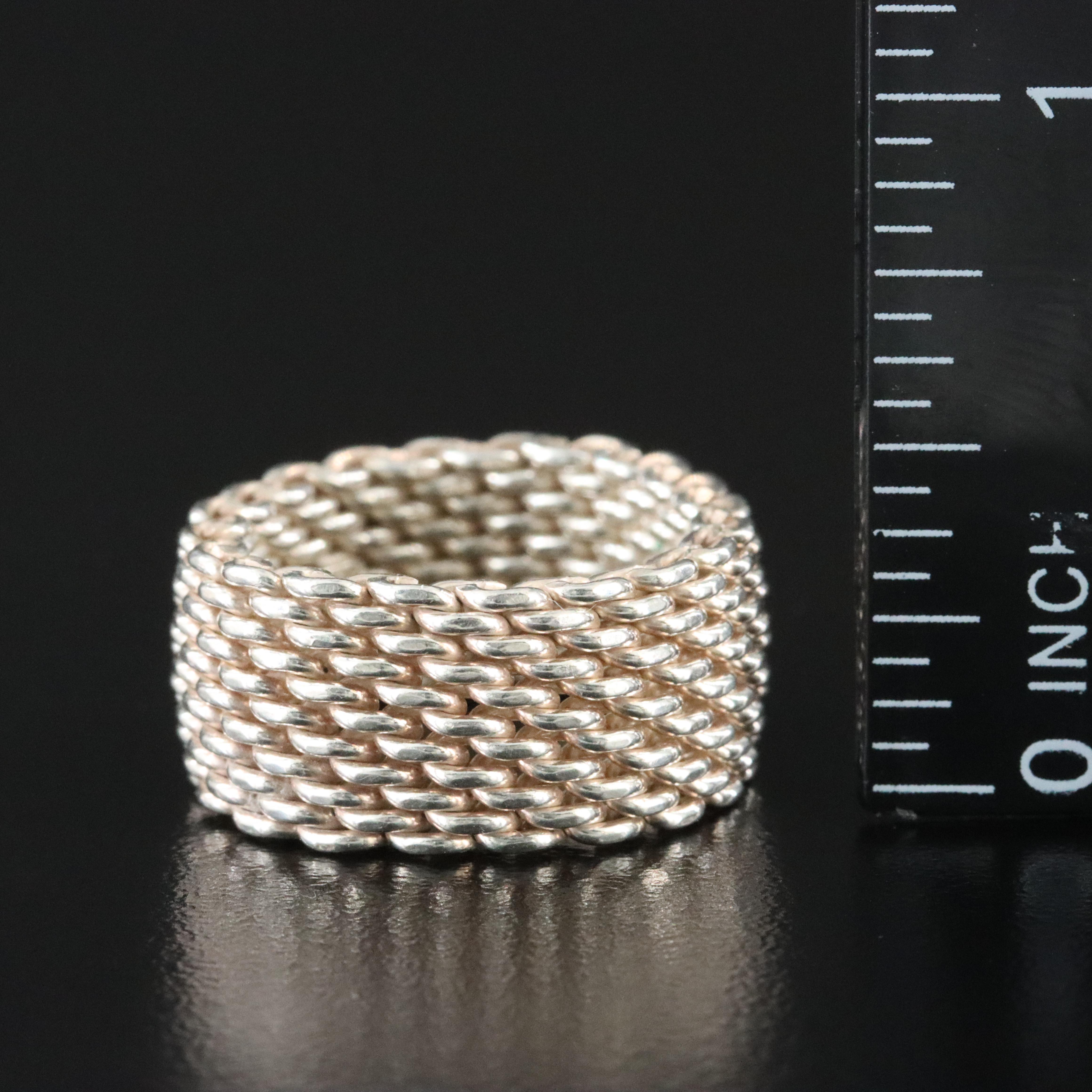 Tiffany & Co. Somerset Sterling Mesh Ring