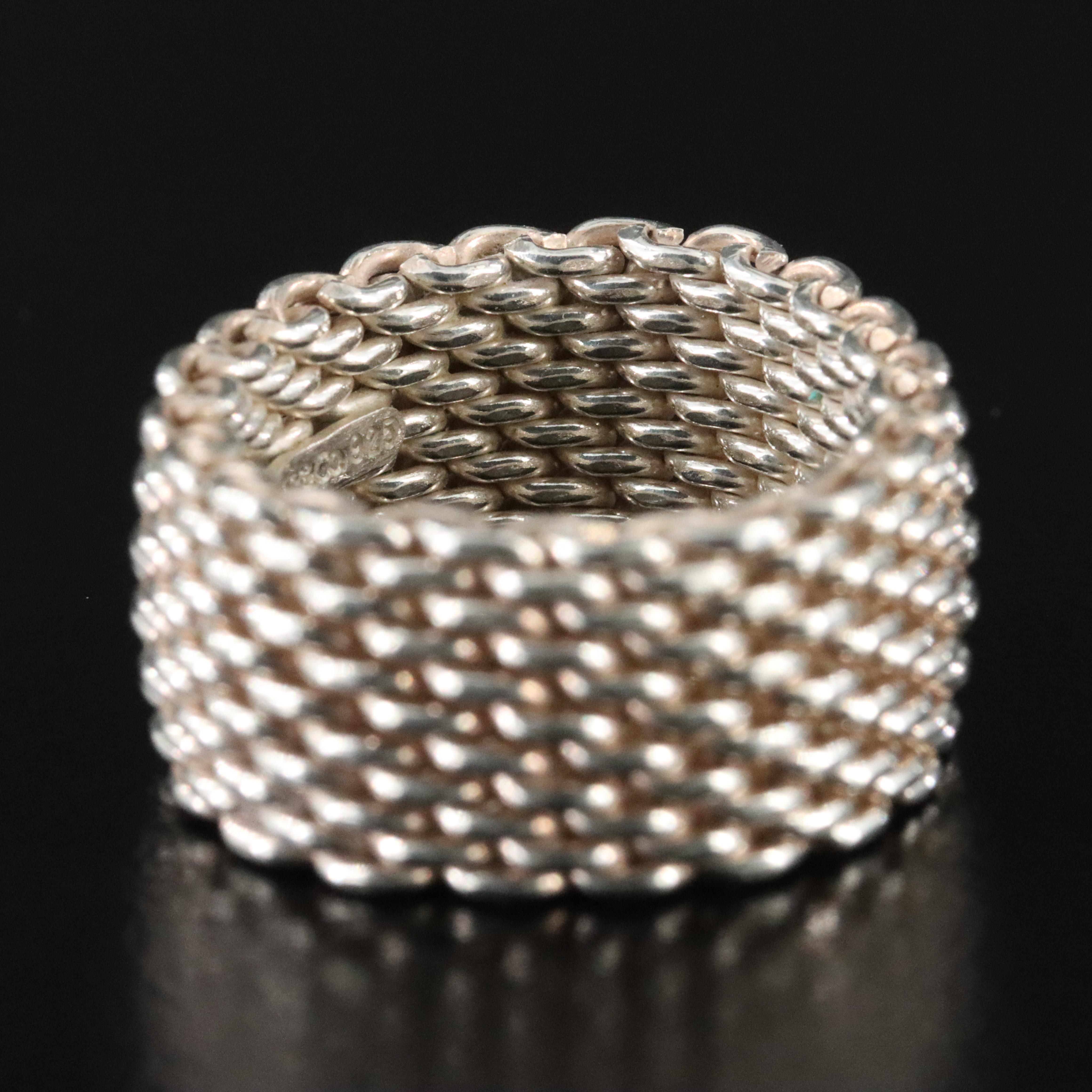 Tiffany & Co. Somerset Sterling Mesh Ring