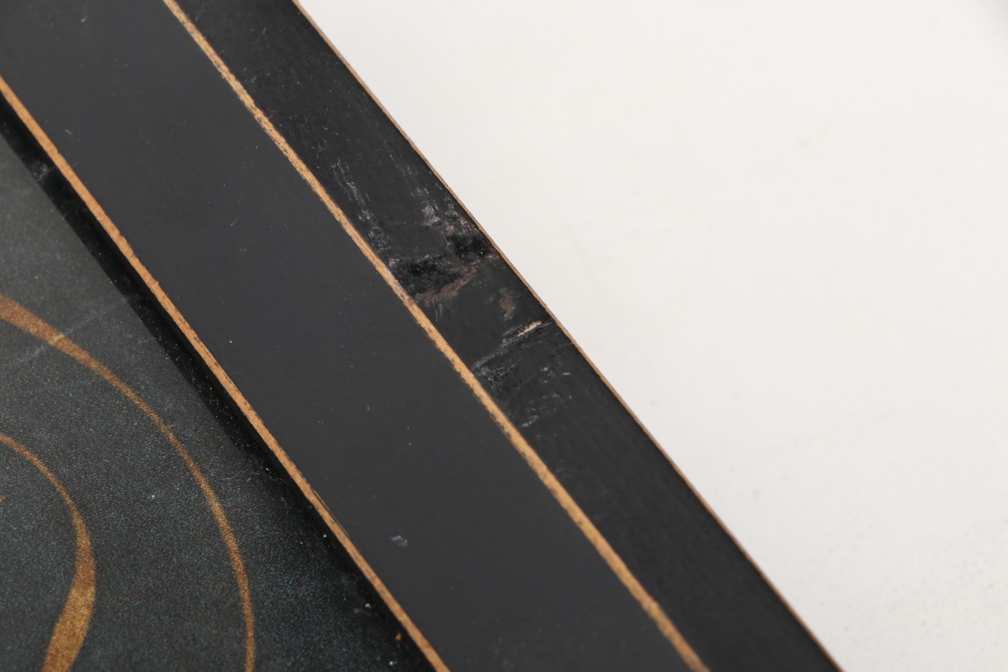 English Style Wood and Glass Poker Themed Tray