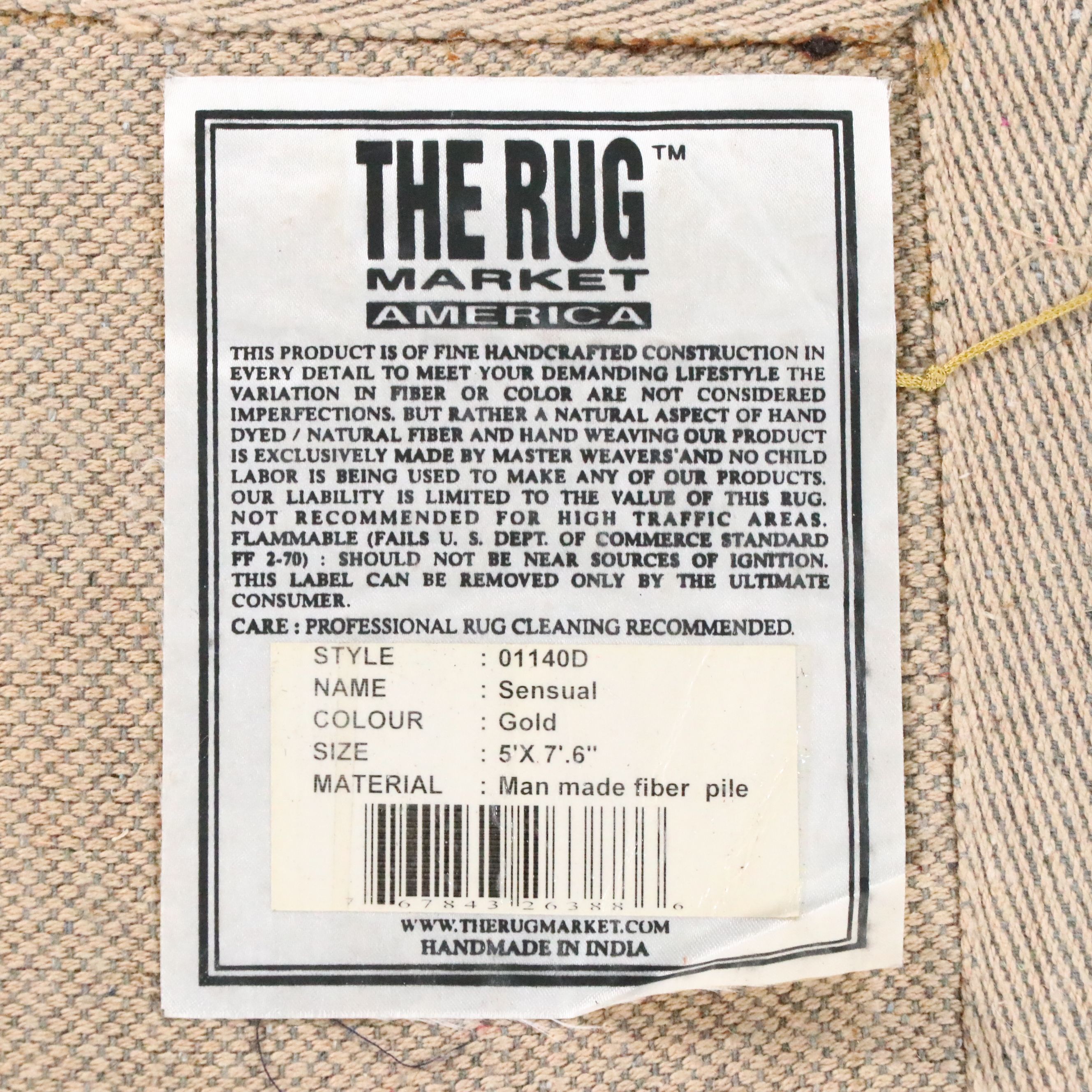 5'4 x 7'7 Hand-Tufted The Rug Market America "Sensual" Shag Area Rug