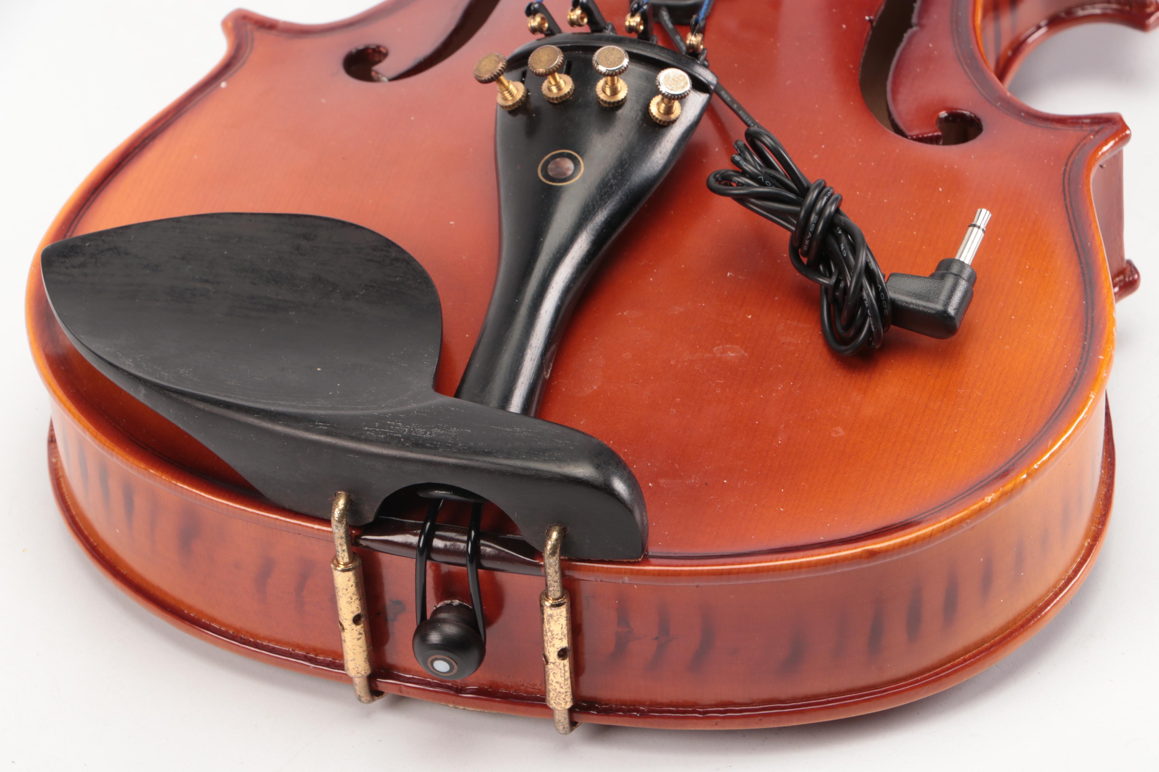 Rothenberg Violin with Pickup, Canvas Travel Case and Accessories