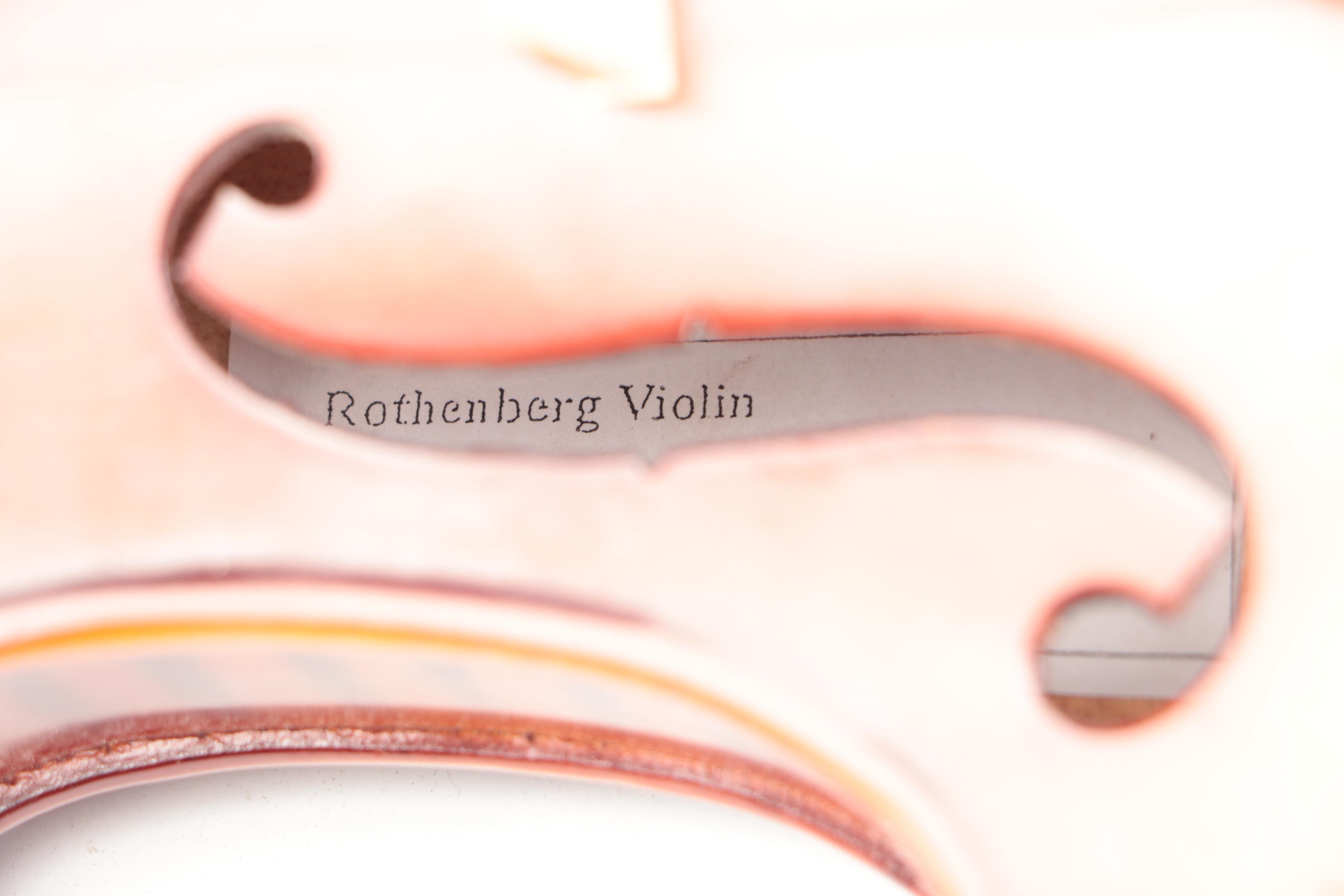 Rothenberg Violin with Pickup, Canvas Travel Case and Accessories