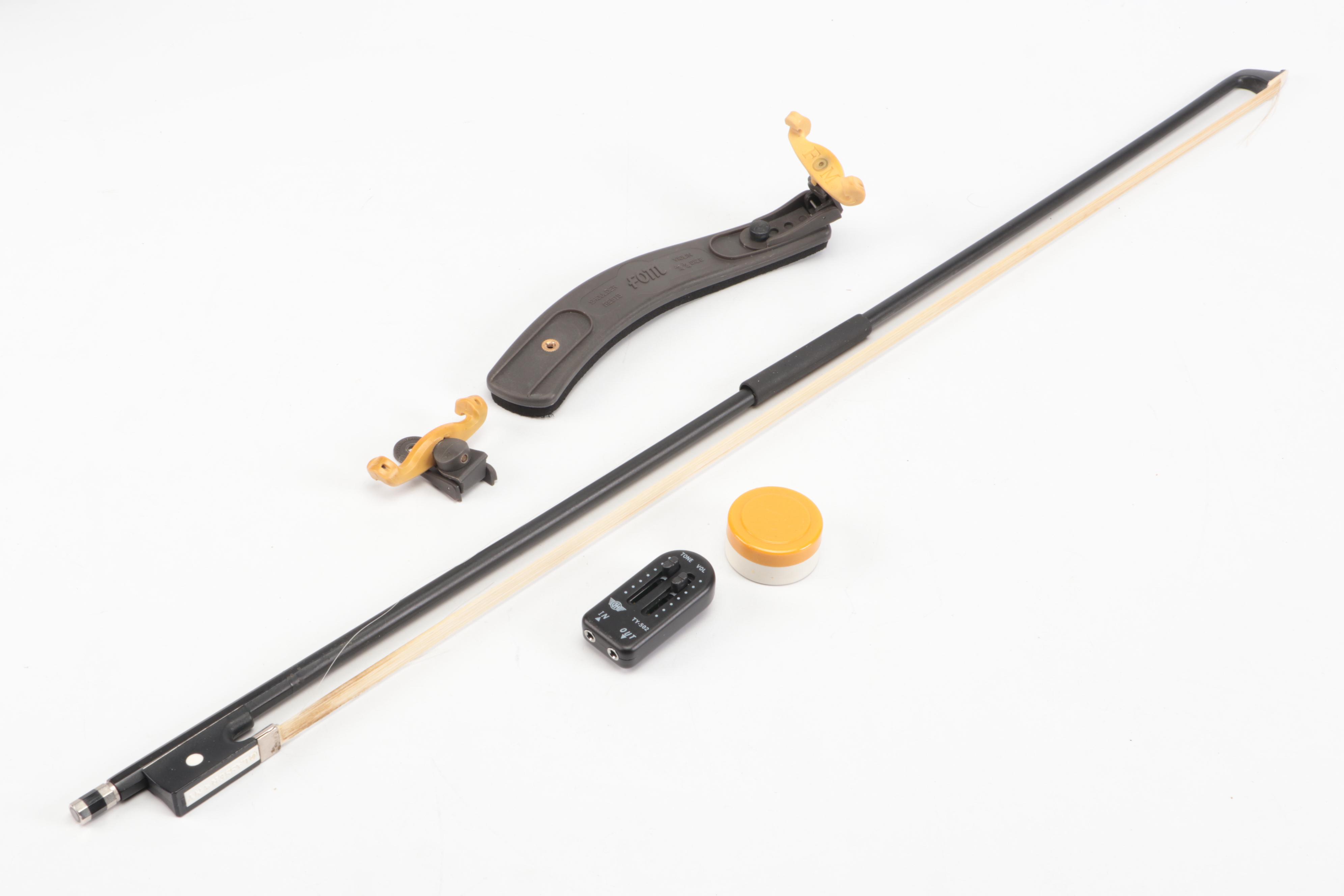 Rothenberg Violin with Pickup, Canvas Travel Case and Accessories