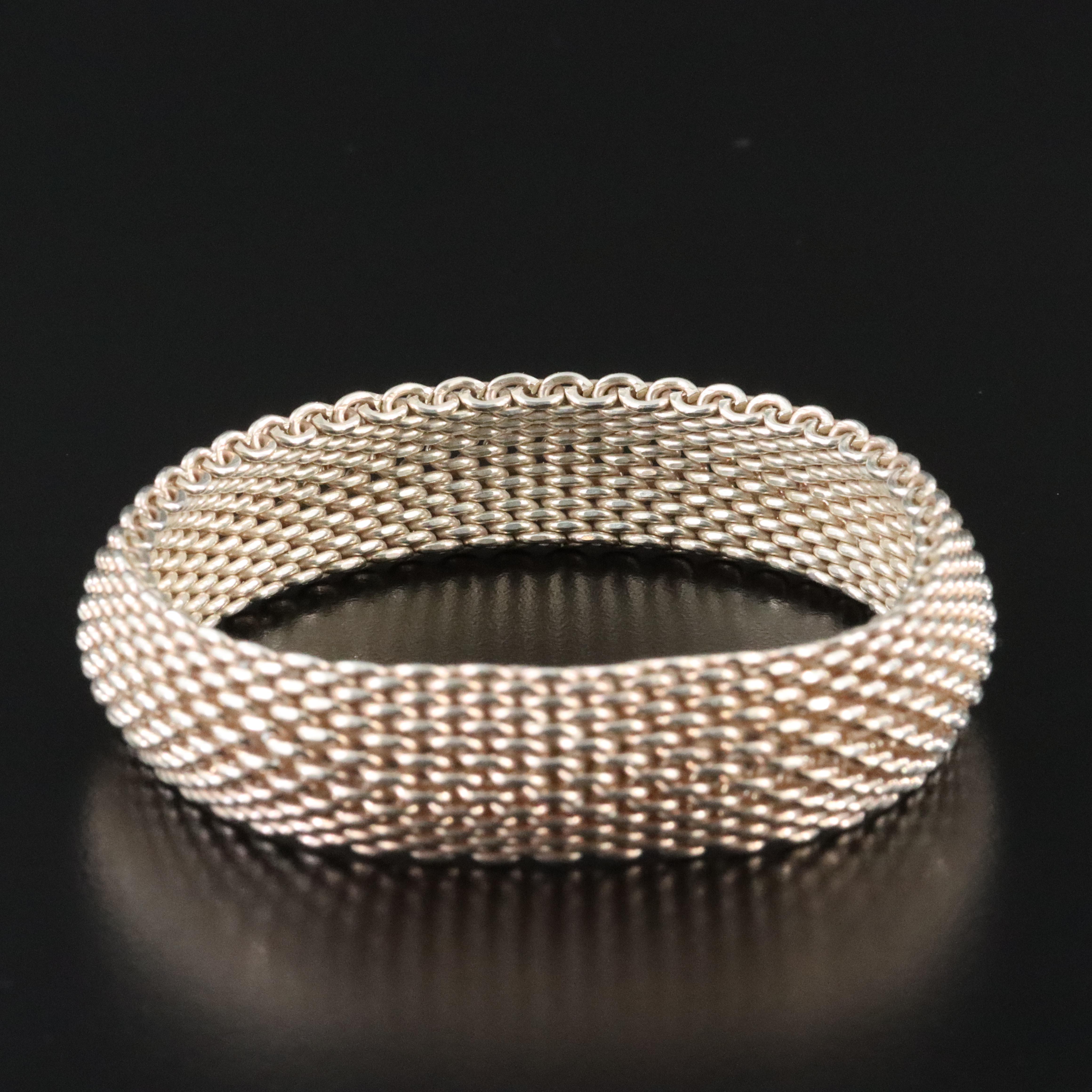 Tiffany & Co. Somerset Sterling Mesh Bracelet