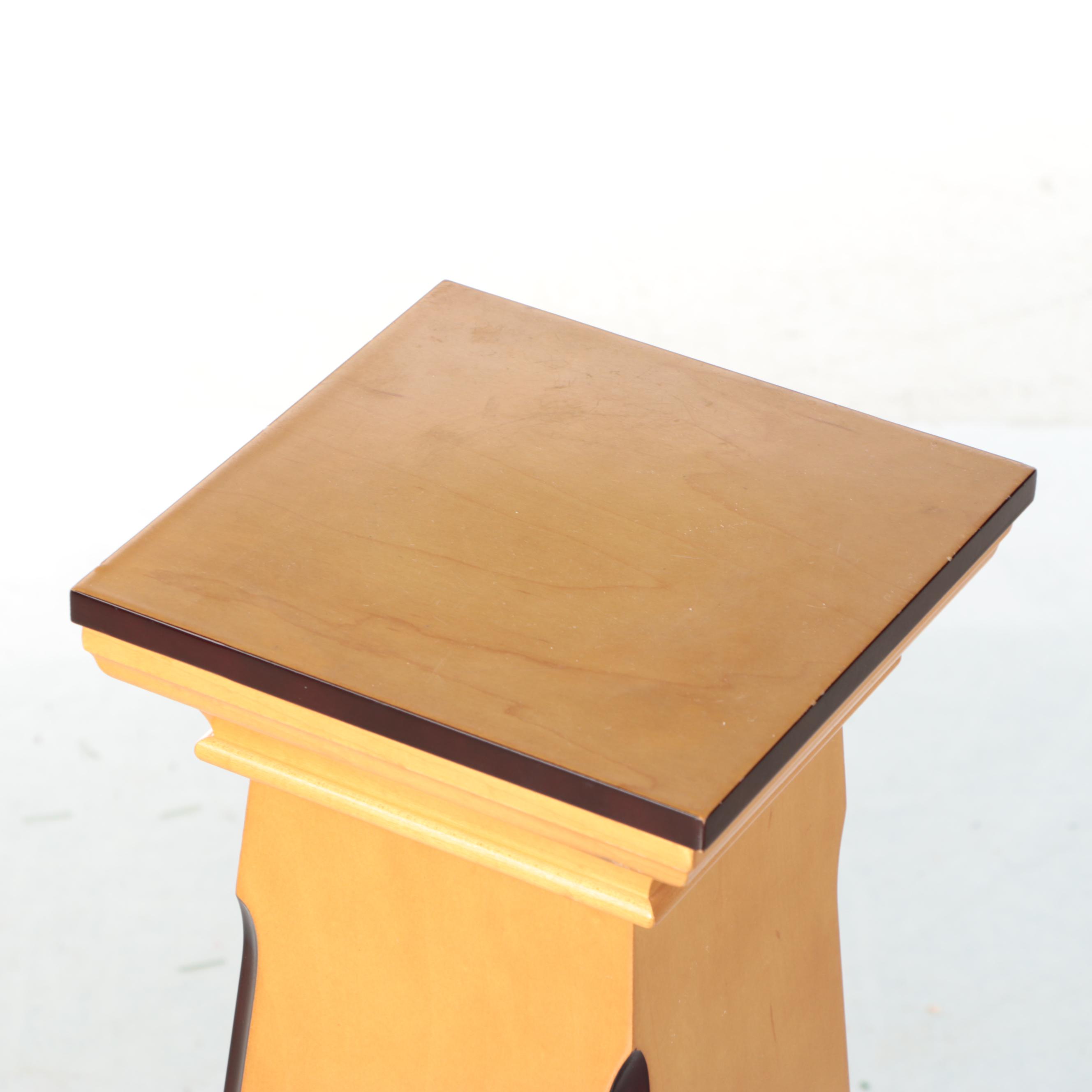 Maple Pedestal with Ebonized Accents