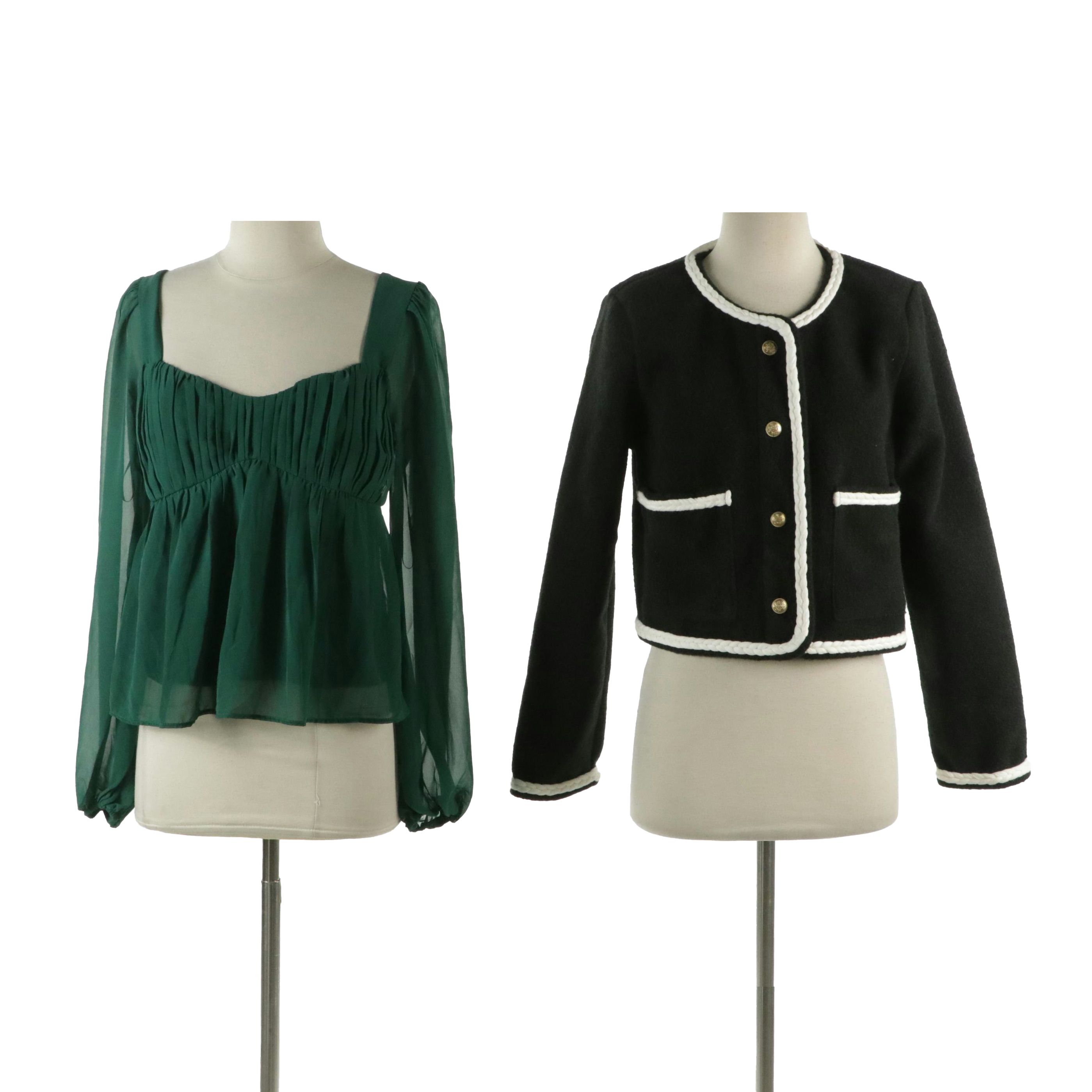 J. Crew Three-Button Jacket and Abercrombie & Fitch Blouse