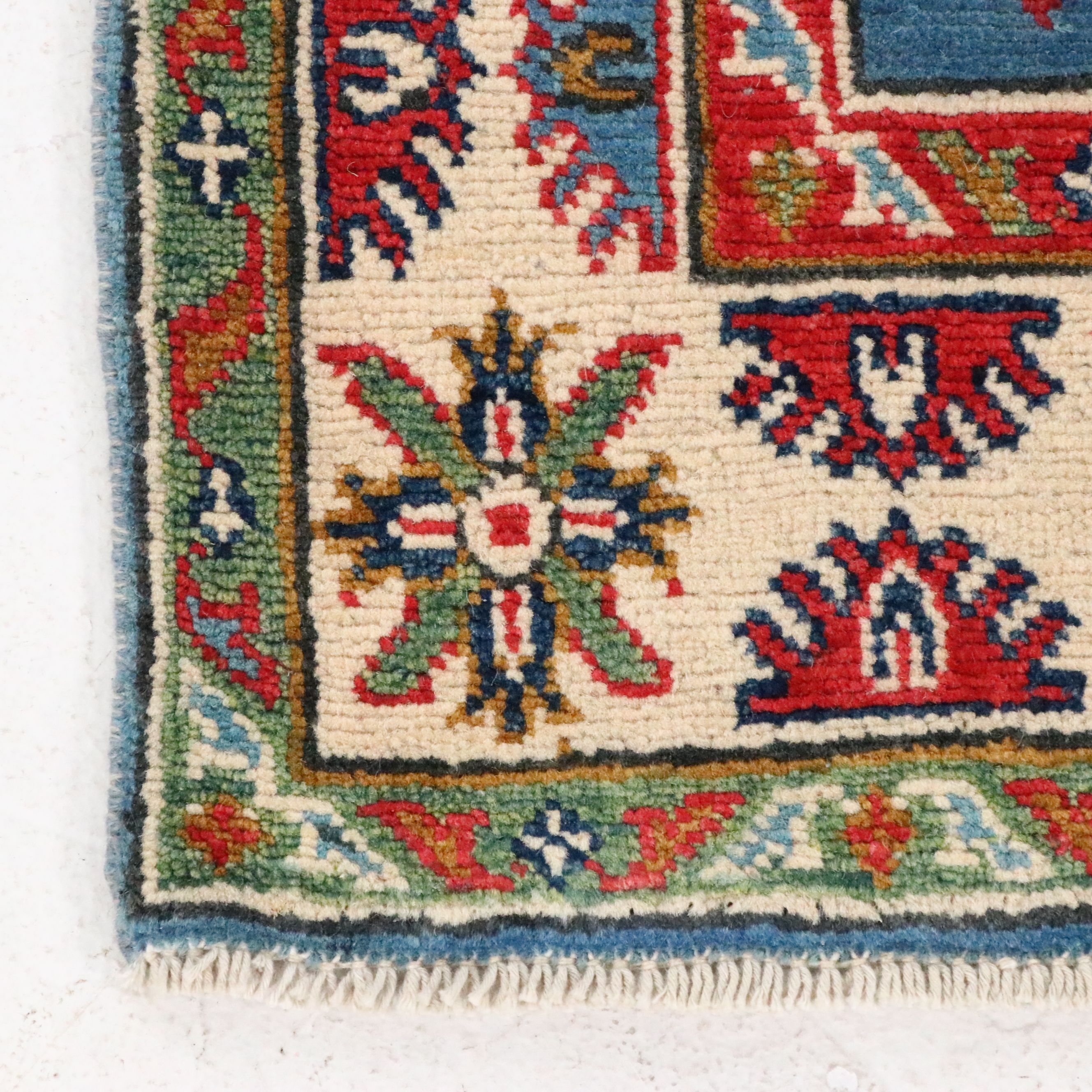 3'3 x 5'3 Hand-Knotted Afghan Kazak Area Rug